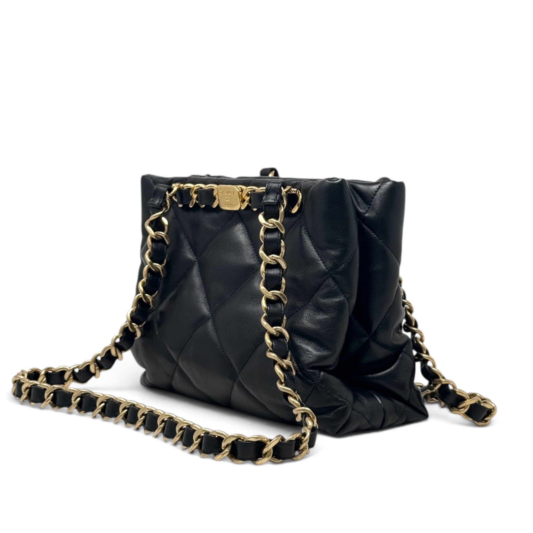 Chanel Black Small Shopping Tote