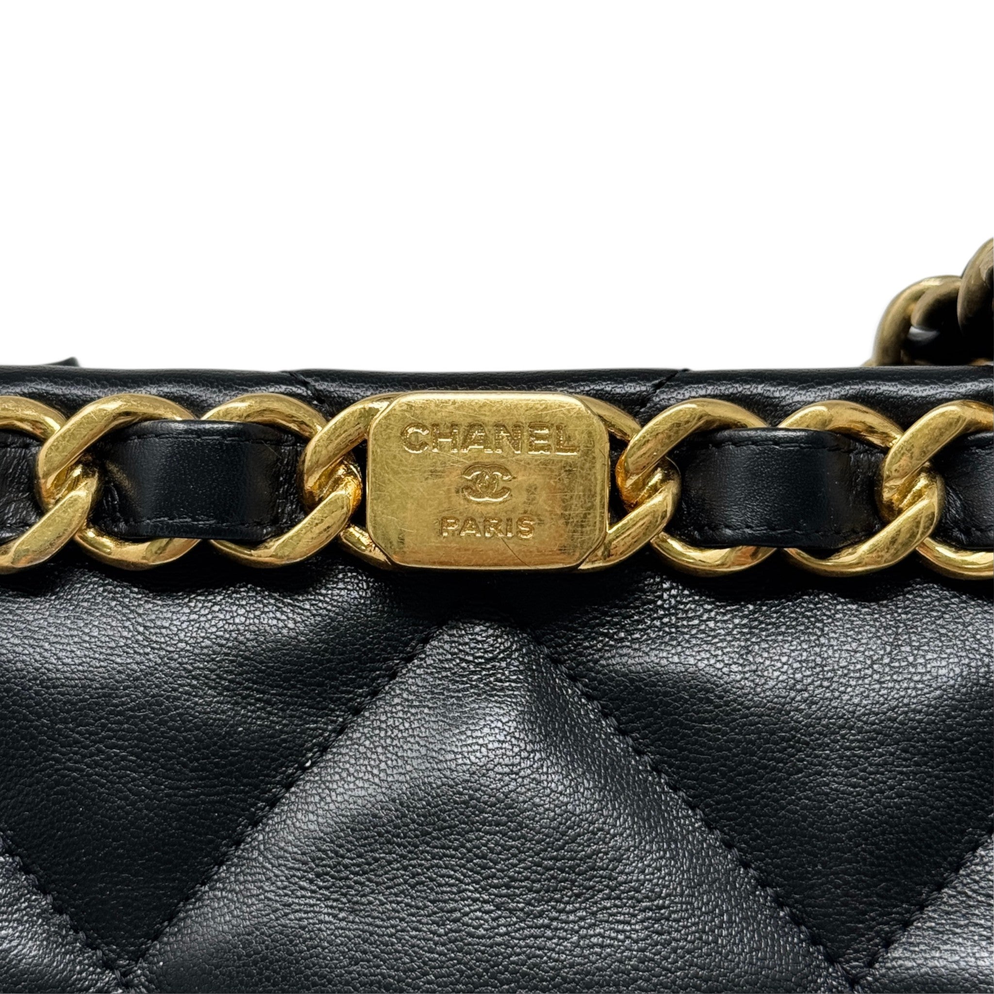 Chanel Black Small Shopping Tote