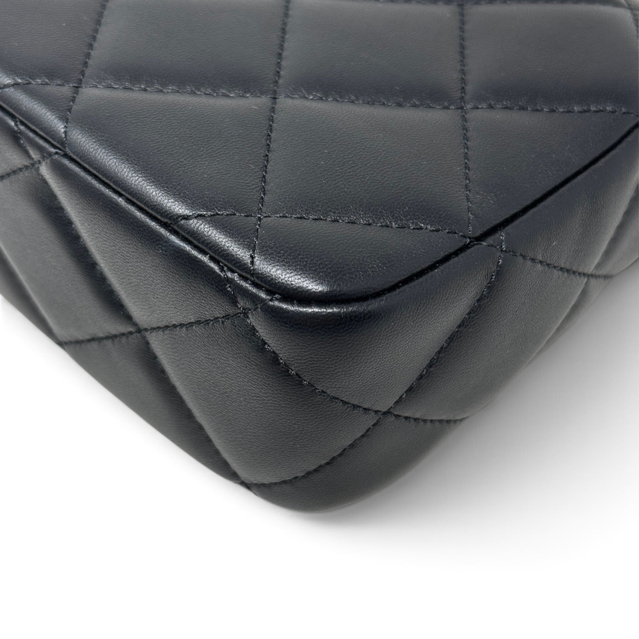 Chanel Black Pearl Twist Mini Square Flap