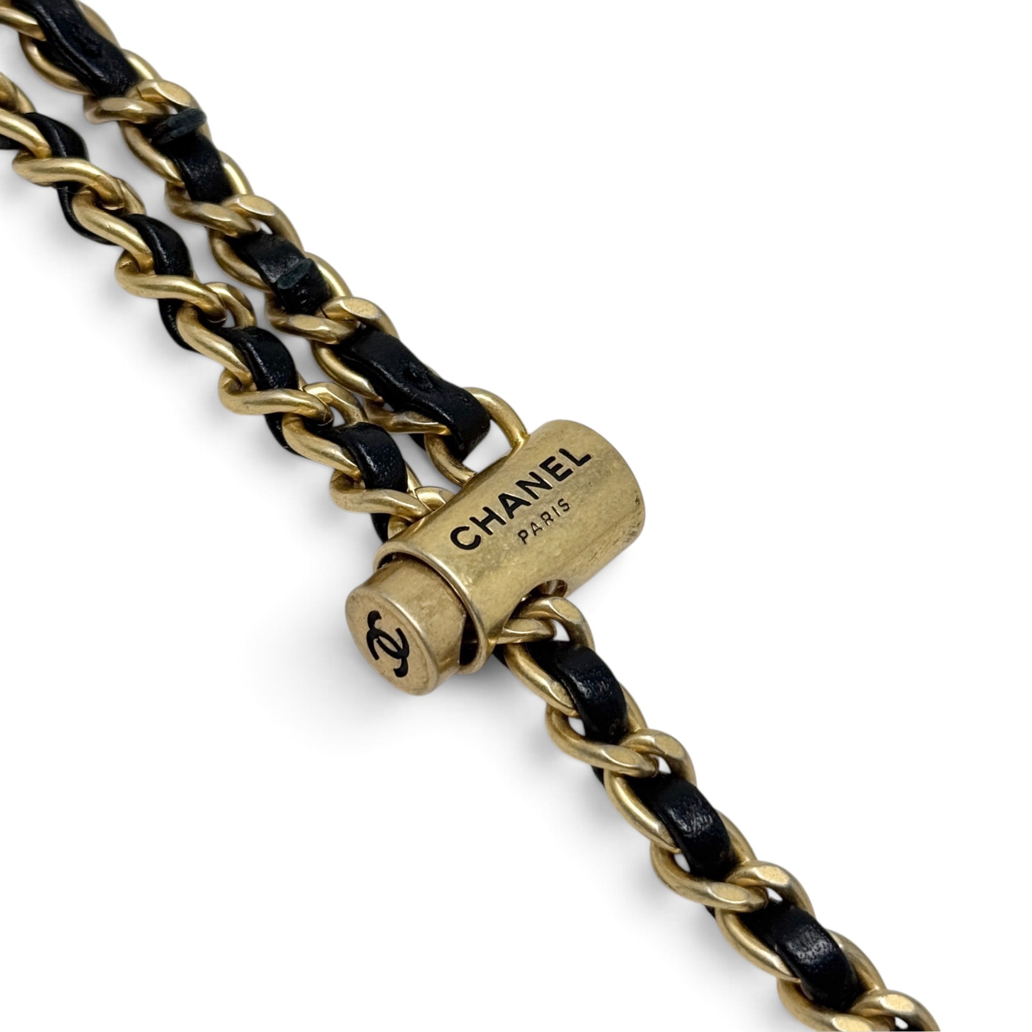 Chanel Black Pearl Twist Mini Square Flap