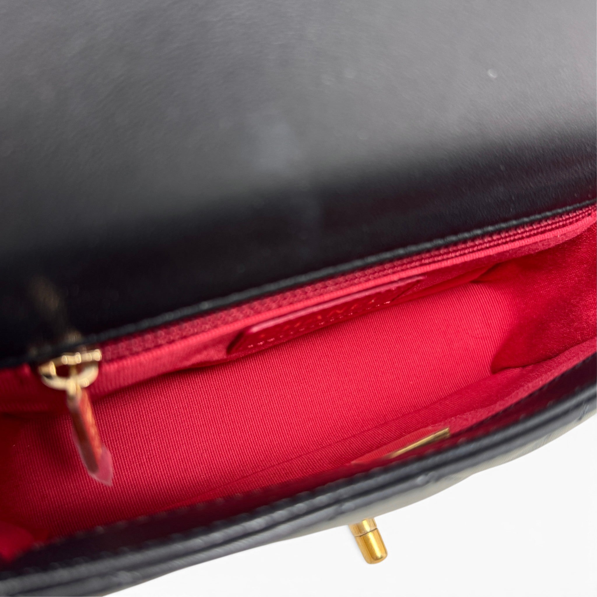 Chanel Black Pearl Twist Mini Square Flap
