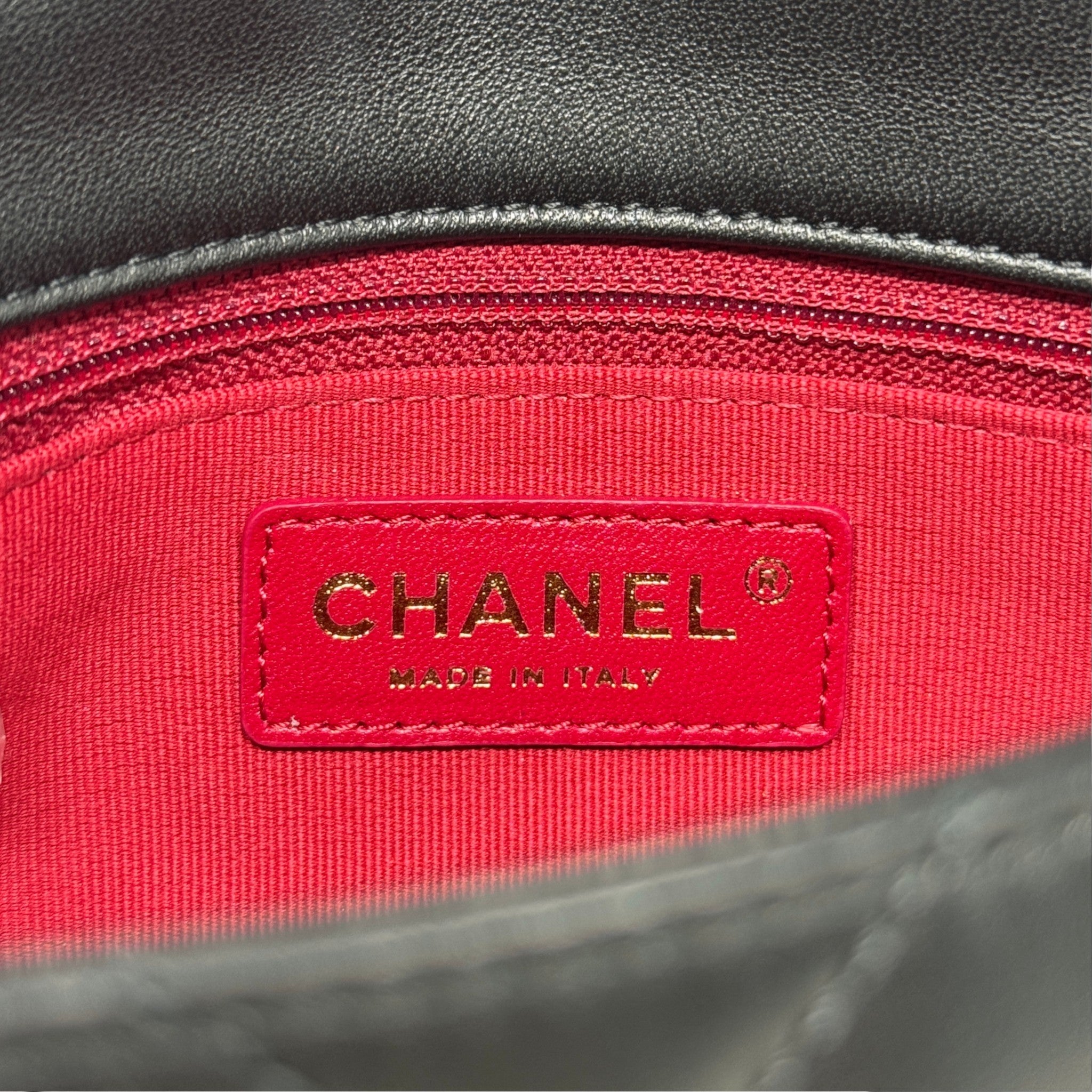 Chanel Black Pearl Twist Mini Square Flap