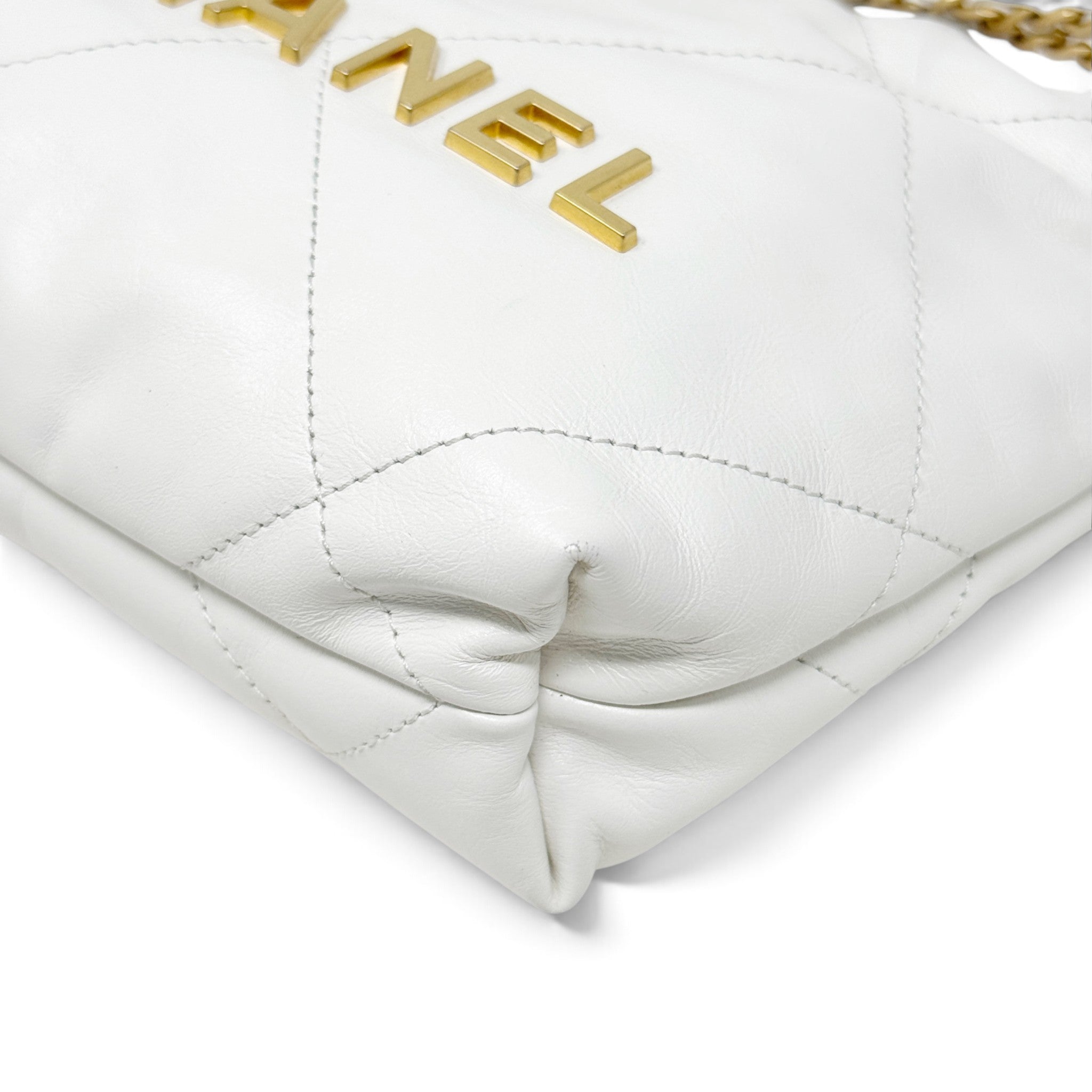 Chanel White Mini 22 Hobo