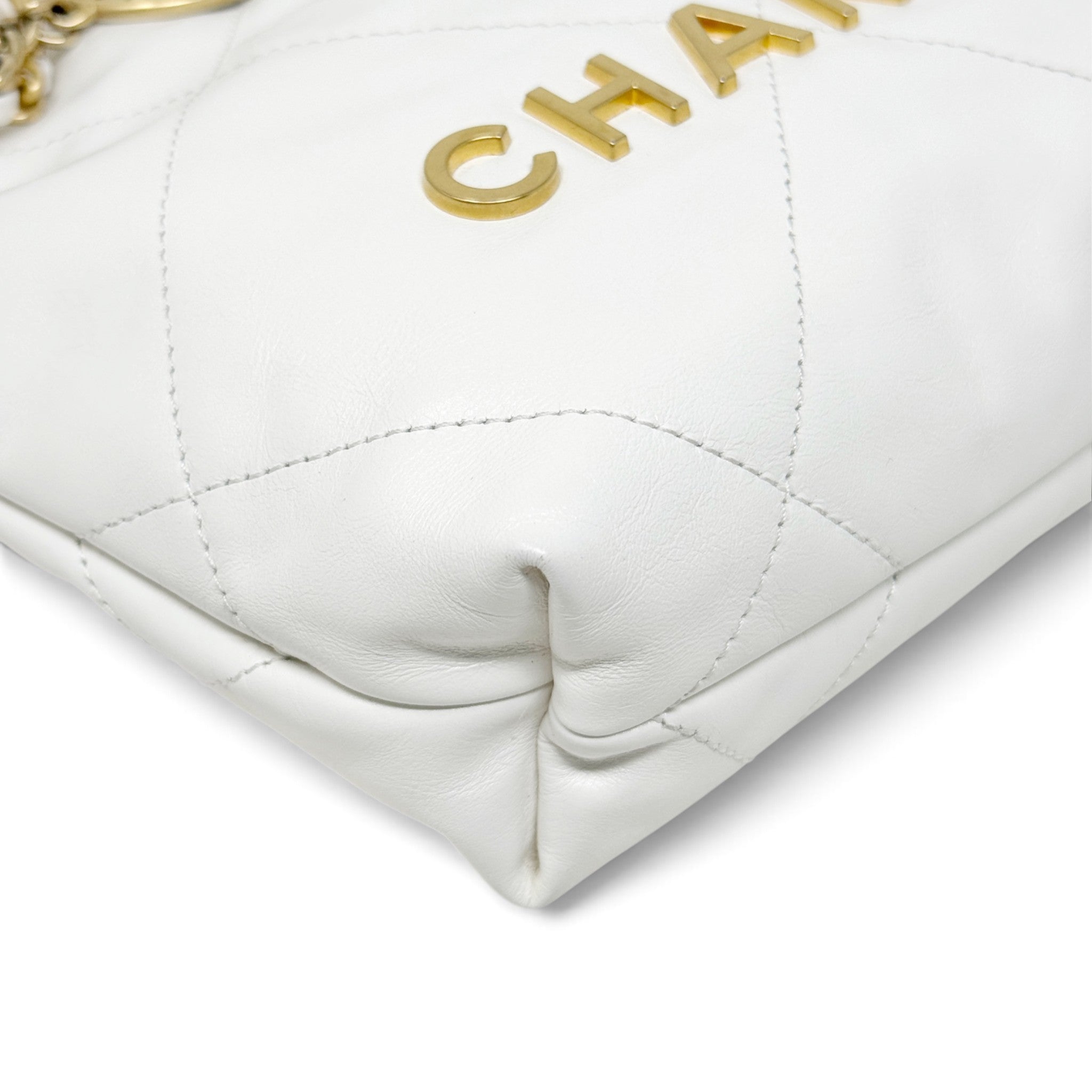 Chanel White Mini 22 Hobo