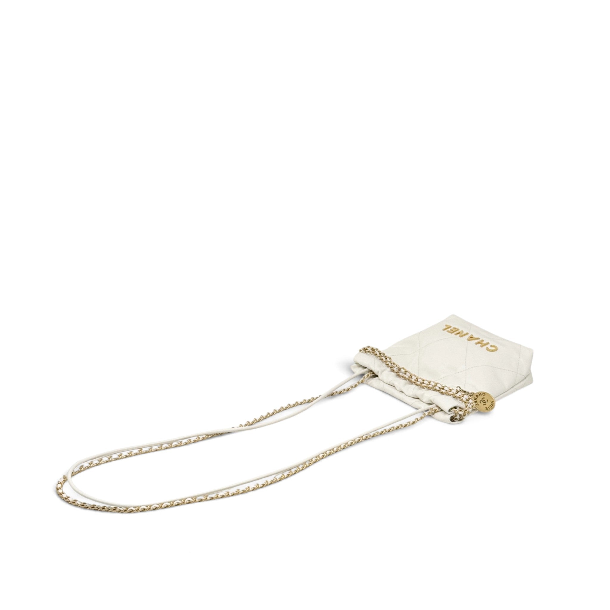 Chanel White Mini 22 Hobo