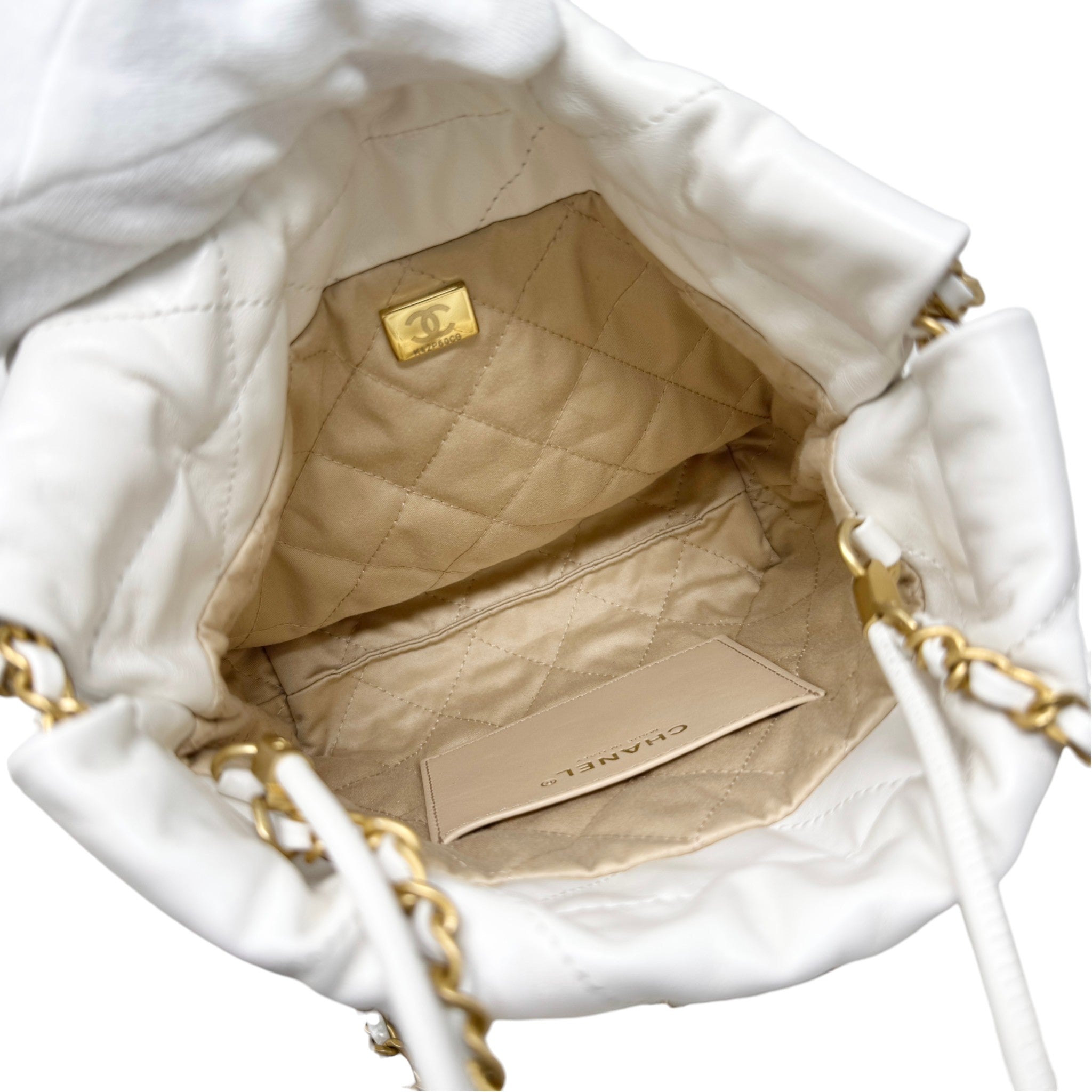 Chanel White Mini 22 Hobo
