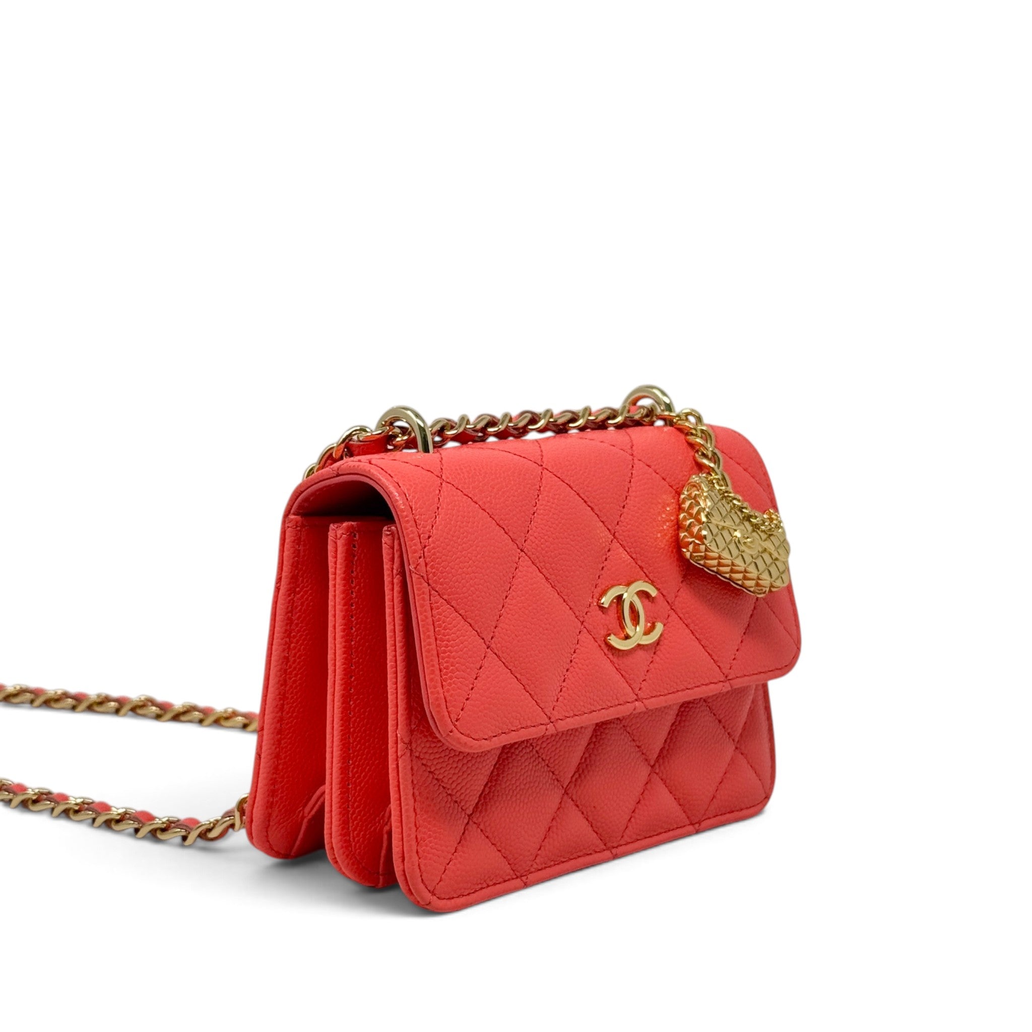 Chanel Red Mini Charm Flap