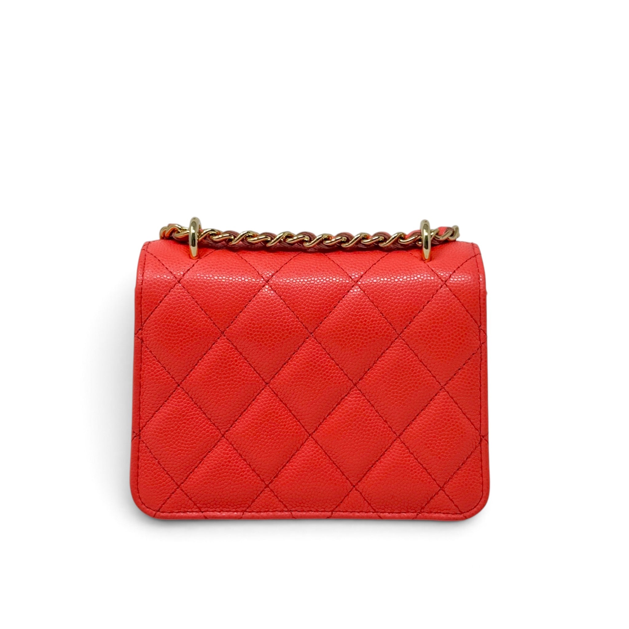 Chanel Red Mini Charm Flap