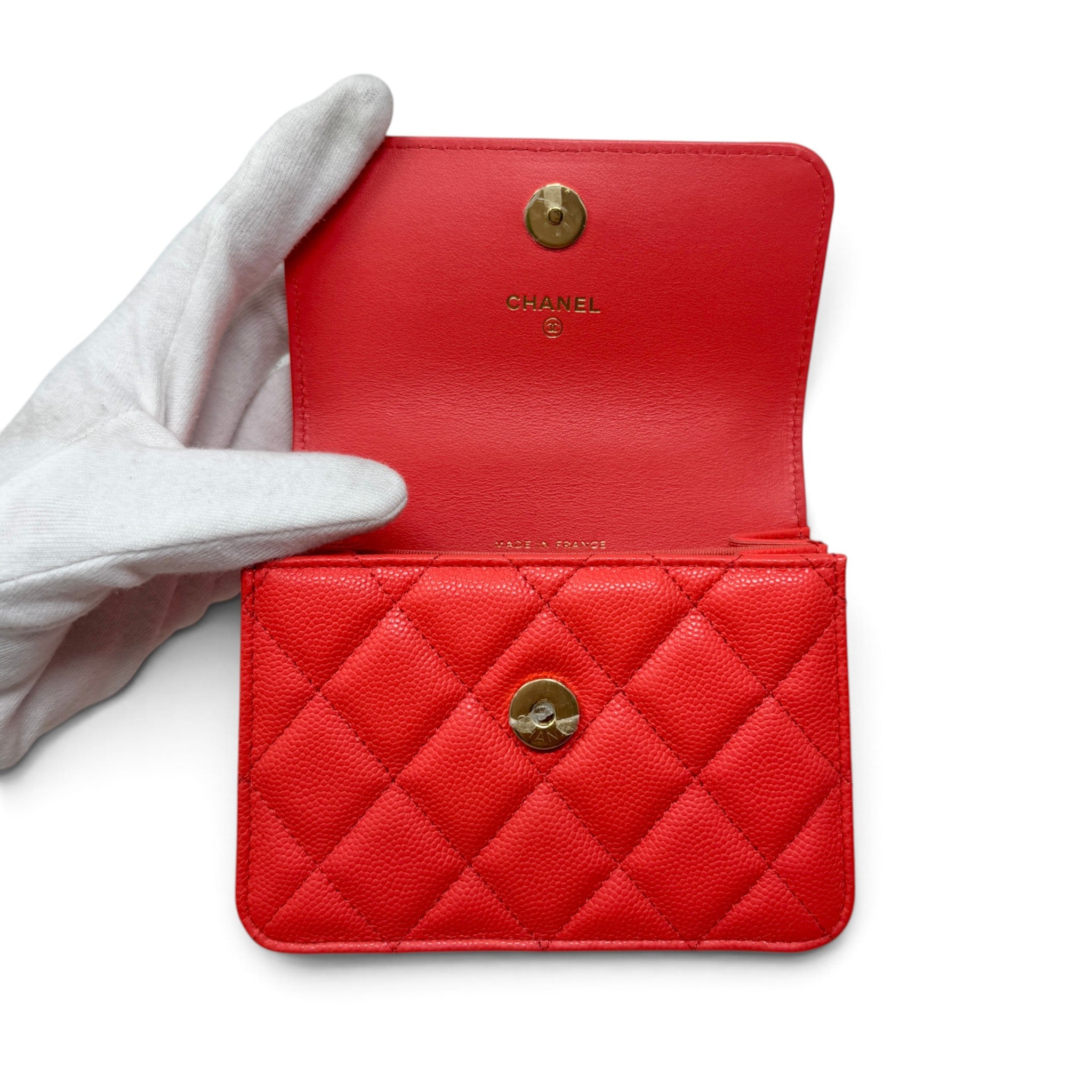 Chanel Red Mini Charm Flap