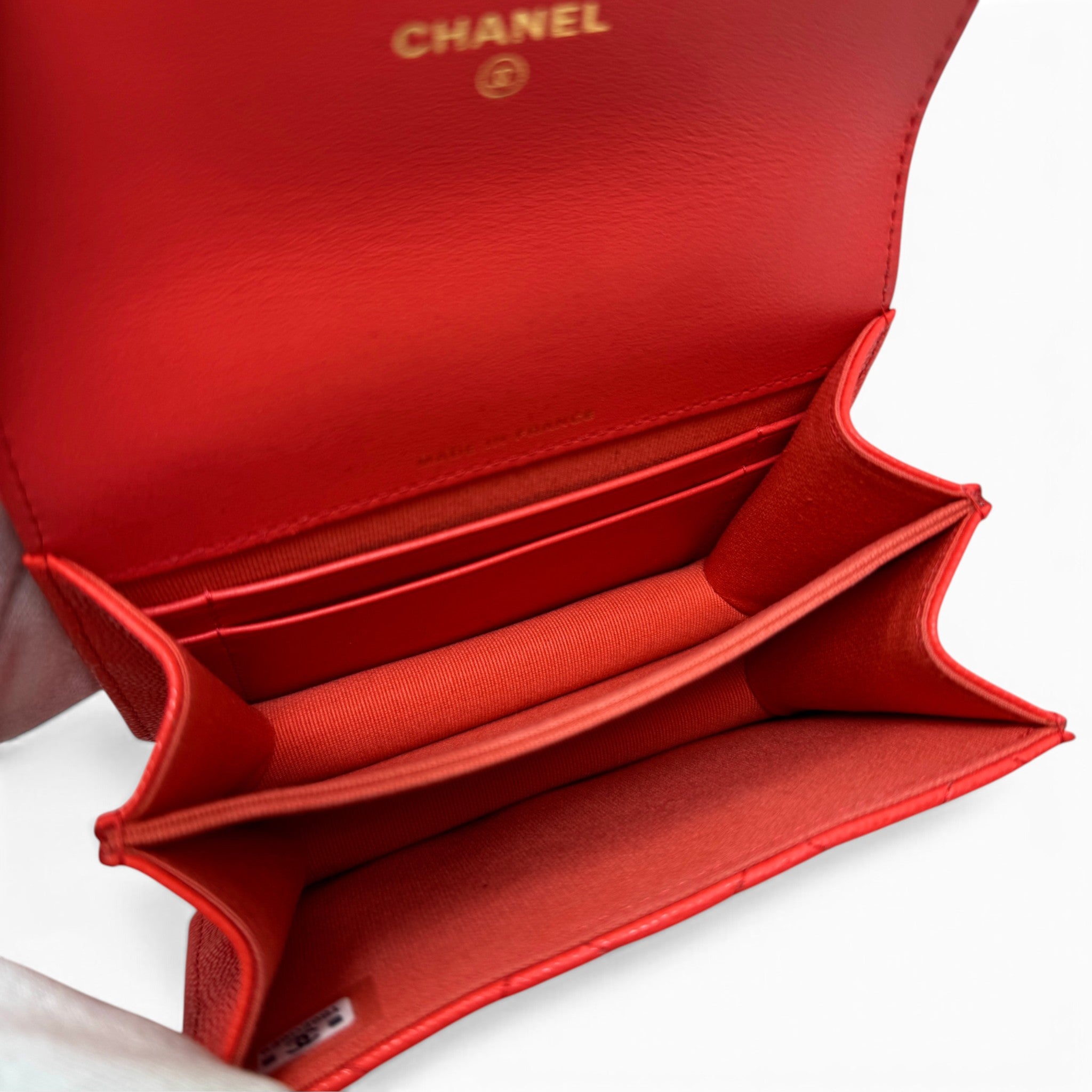 Chanel Red Mini Charm Flap