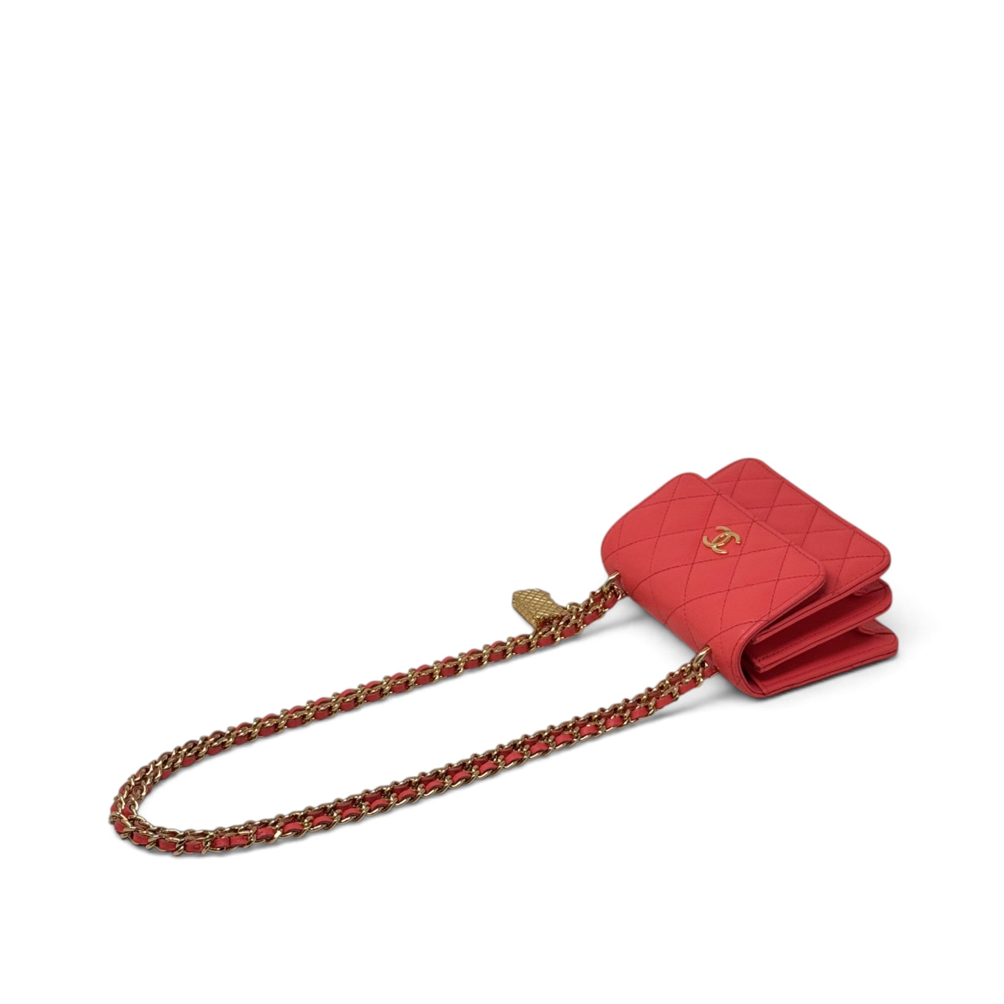 Chanel Red Mini Charm Flap