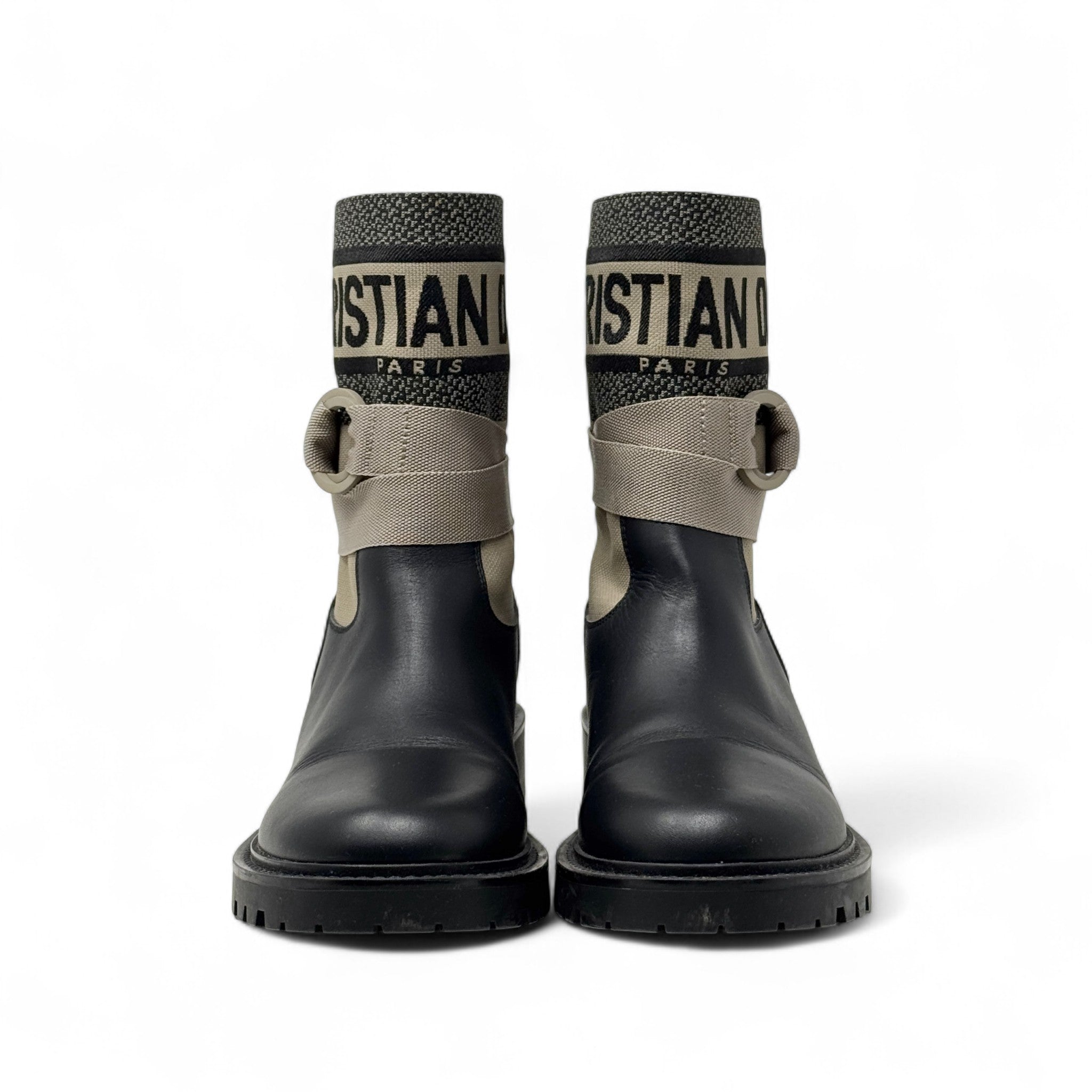 Dior Black D-Major Ankle Boots 38.5