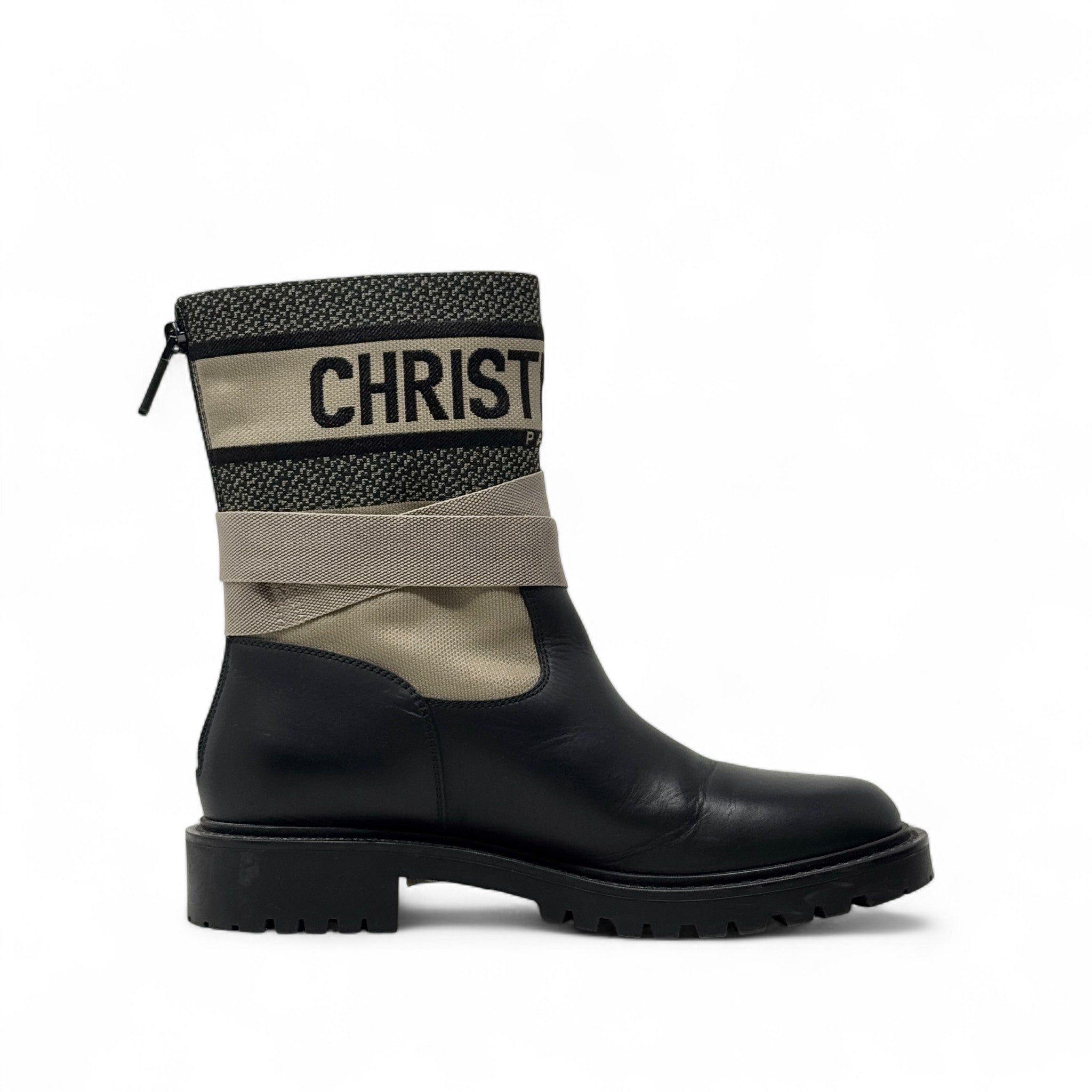 Dior Black D-Major Ankle Boots 38.5