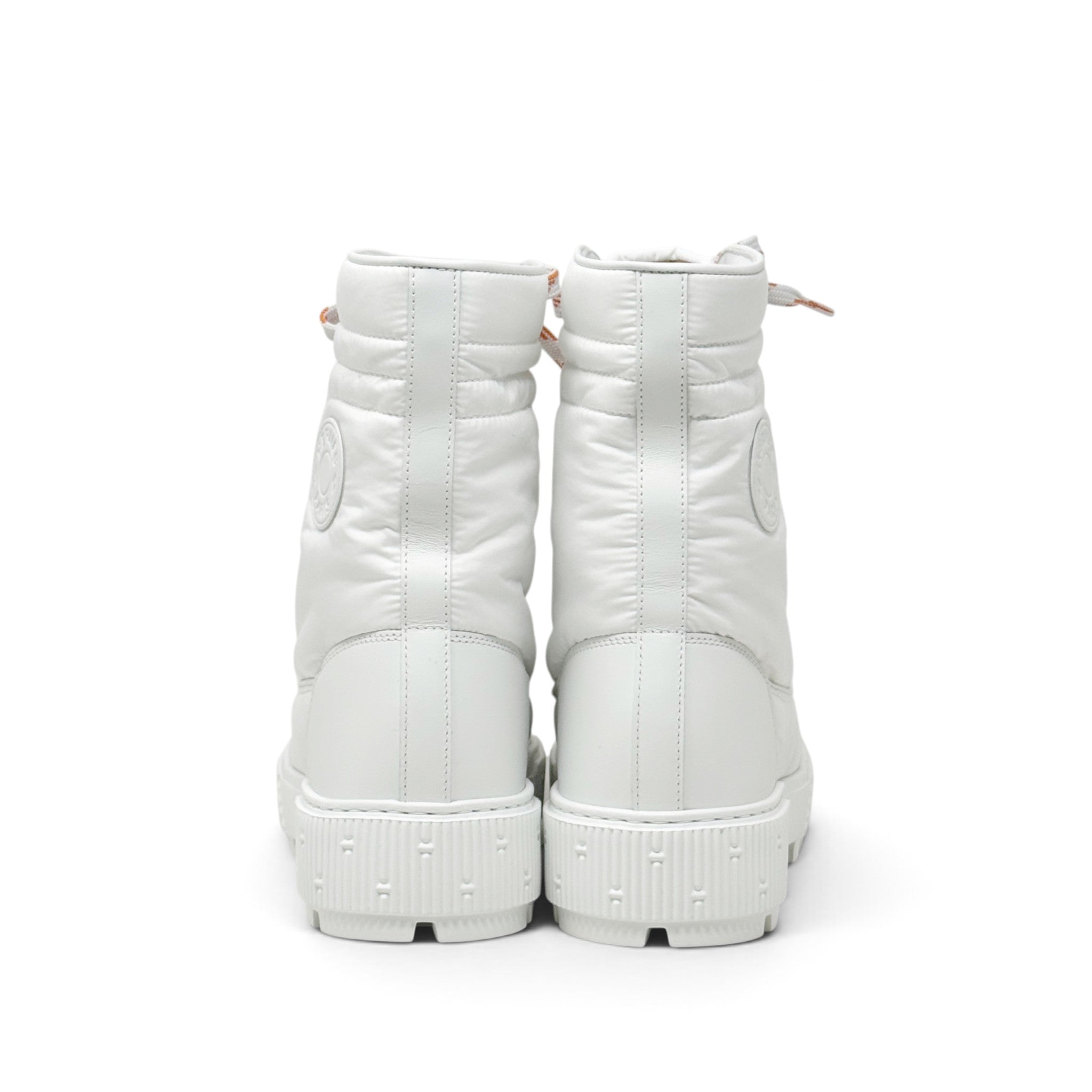 Hermes Blanc Parachute Ankle Boots 39