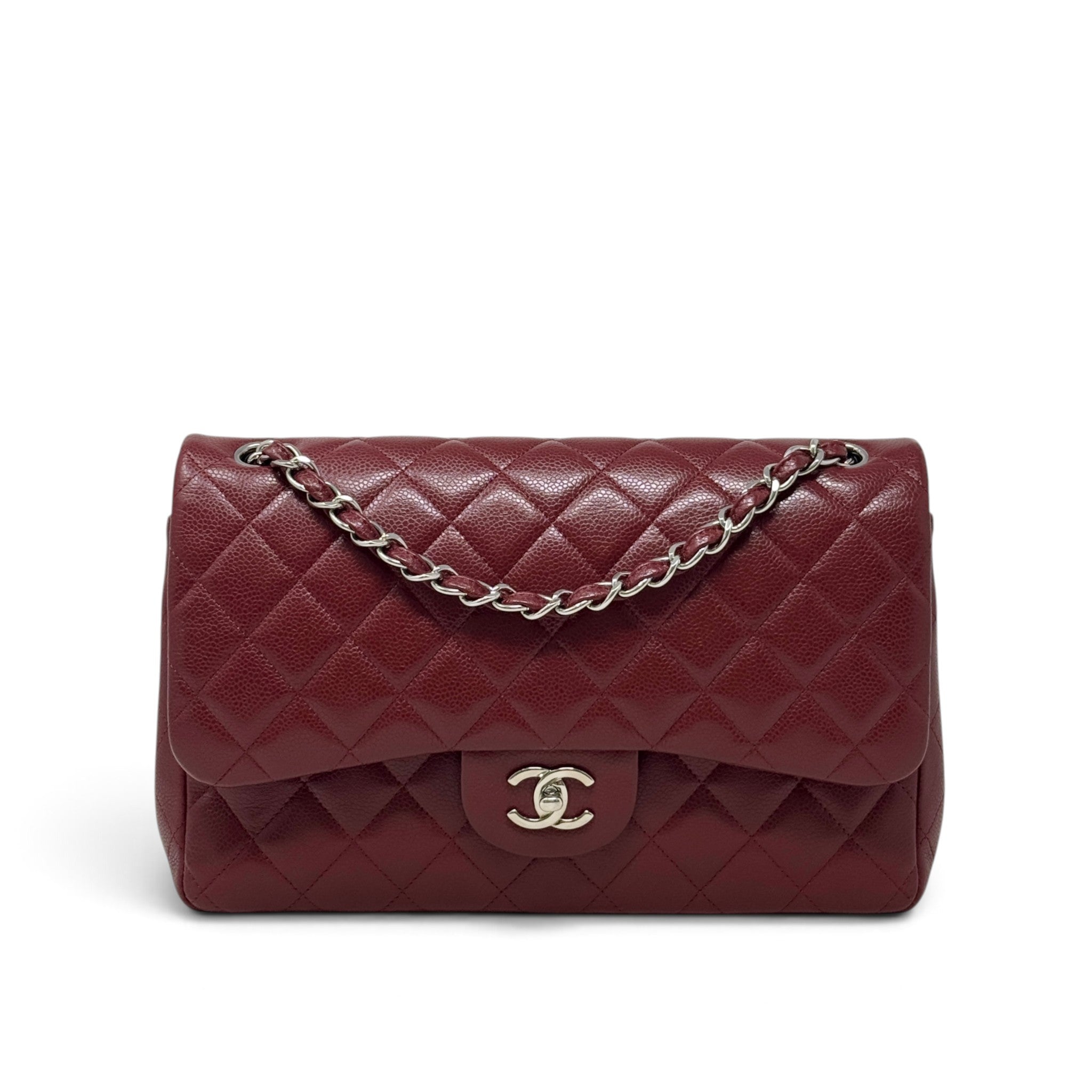 Chanel Red Caviar Jumbo Classic Flap