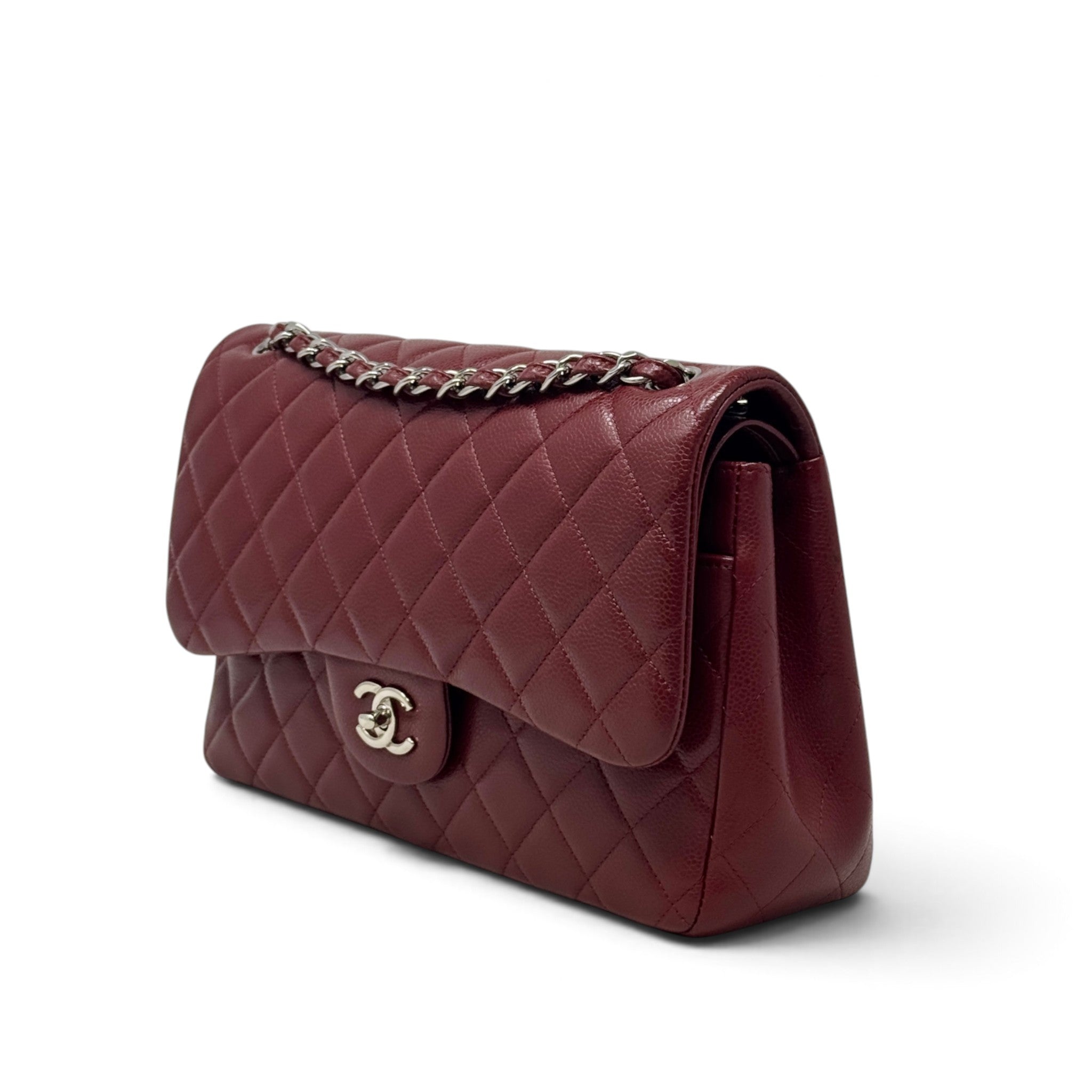 Chanel Red Caviar Jumbo Classic Flap