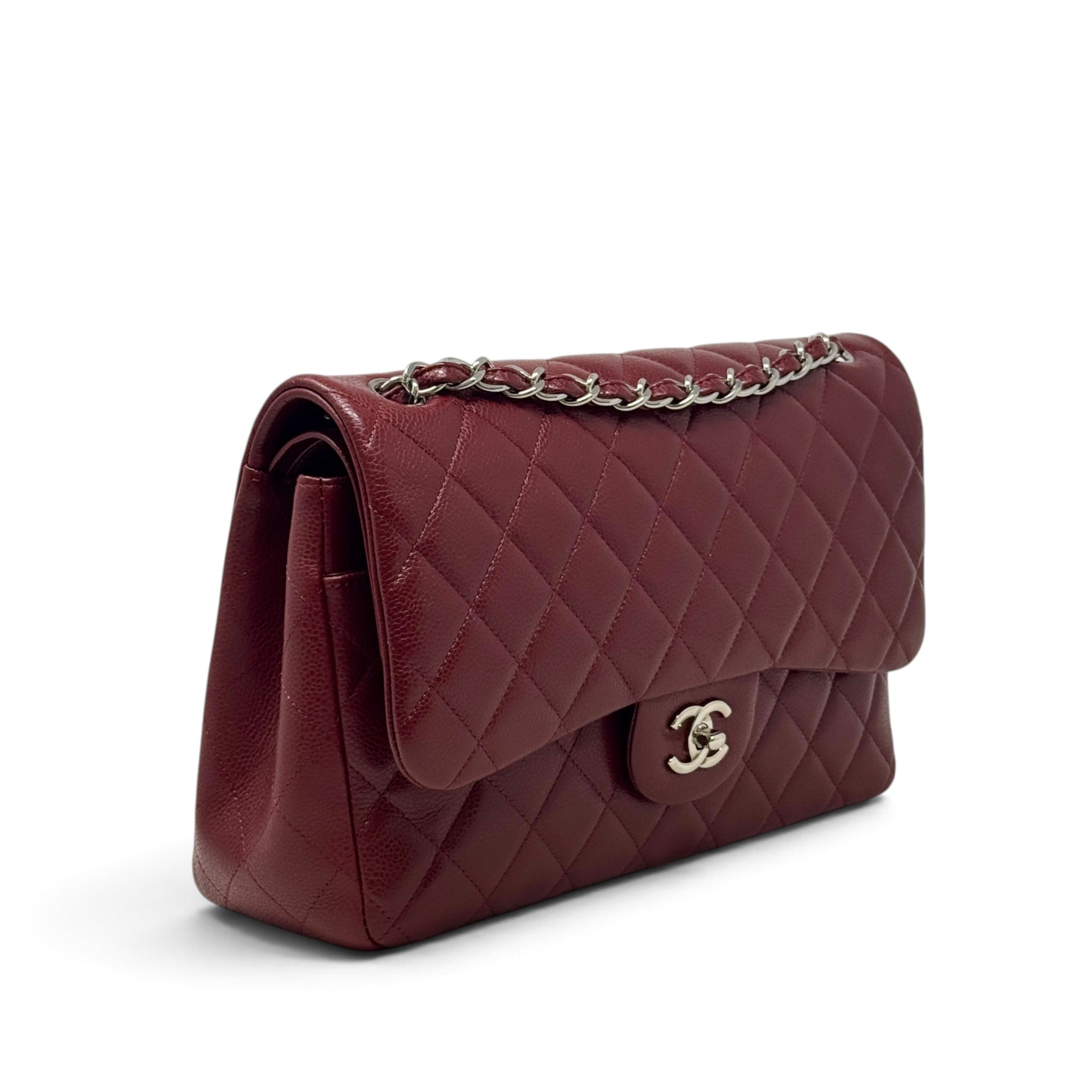 Chanel Red Caviar Jumbo Classic Flap