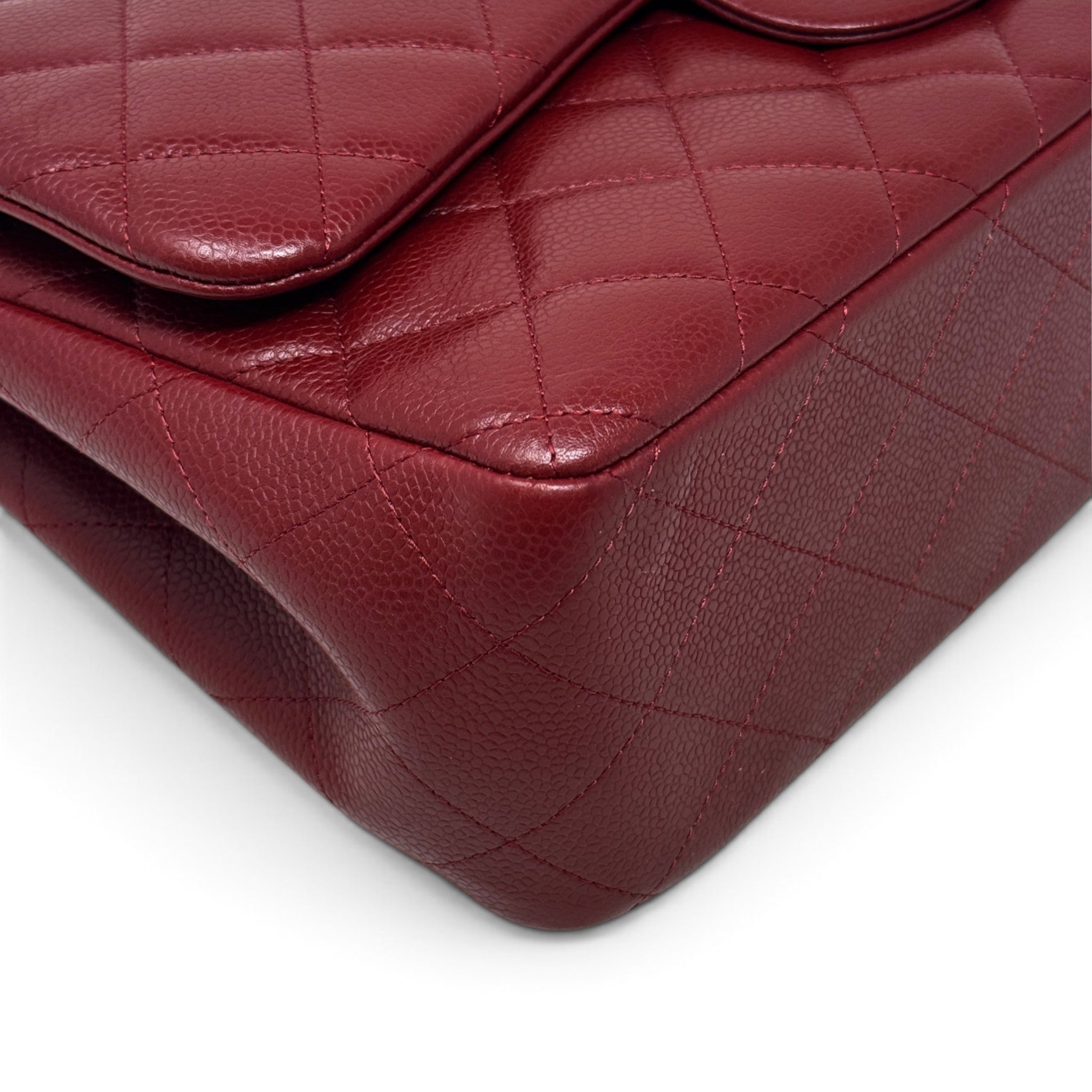 Chanel Red Caviar Jumbo Classic Flap