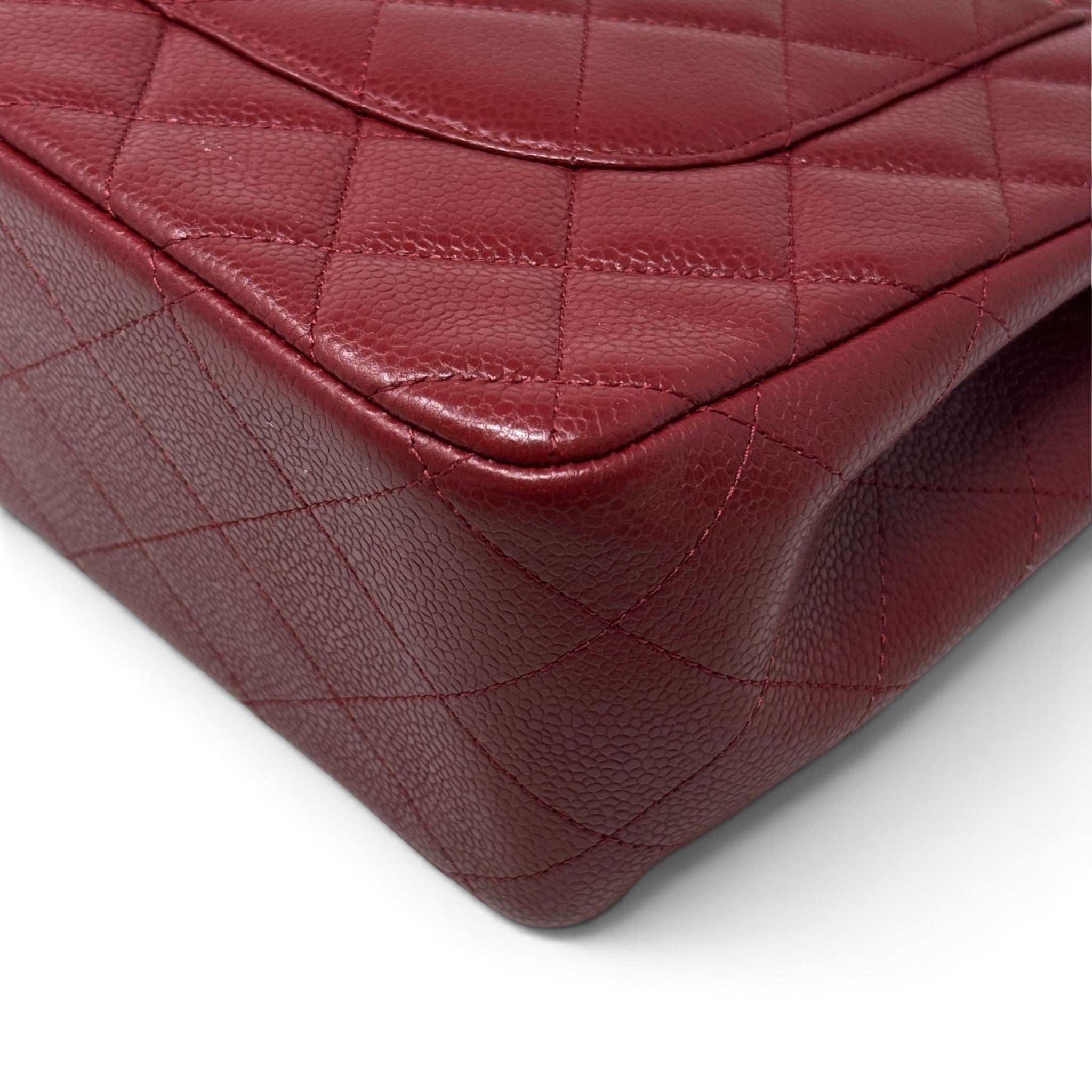 Chanel Red Caviar Jumbo Classic Flap