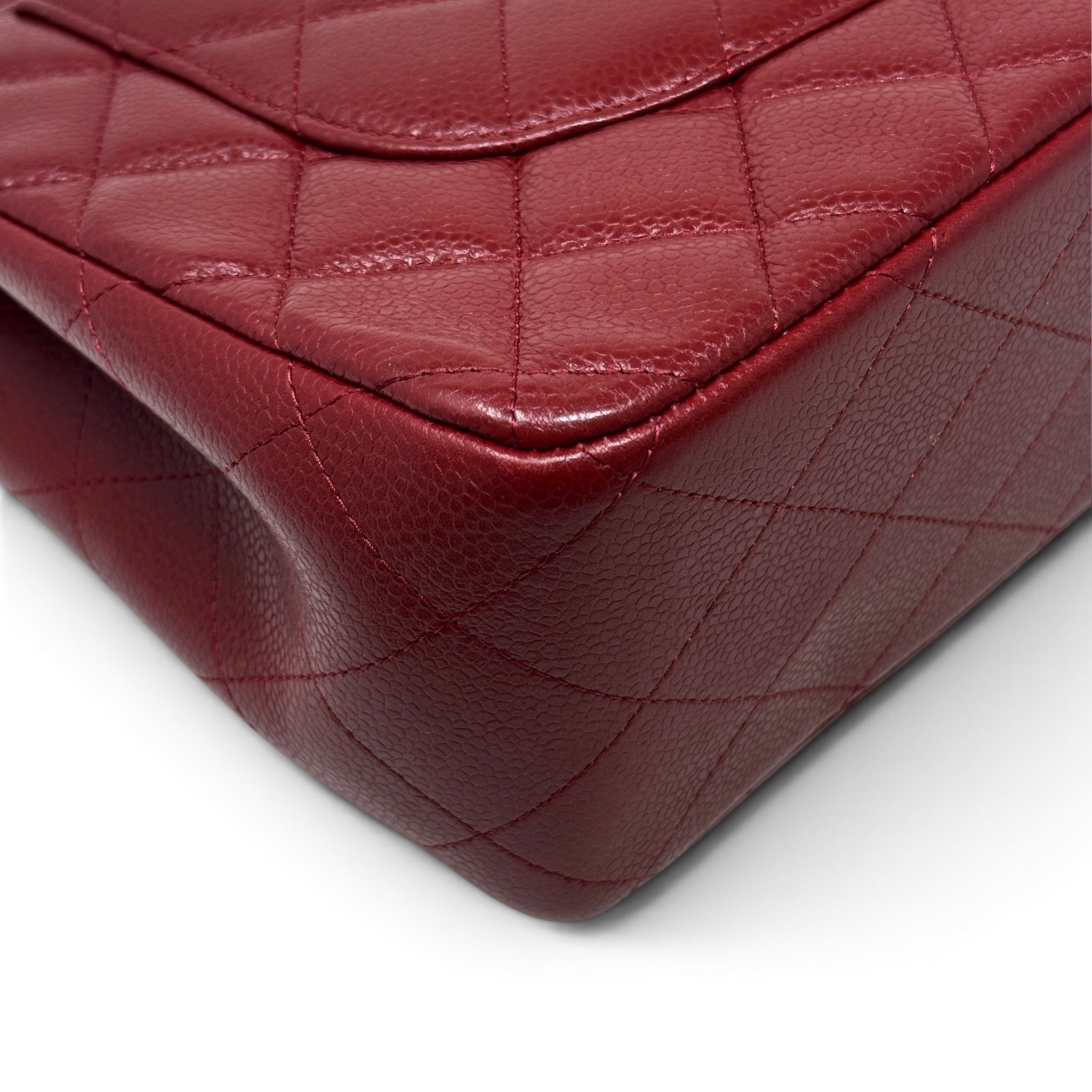 Chanel Red Caviar Jumbo Classic Flap