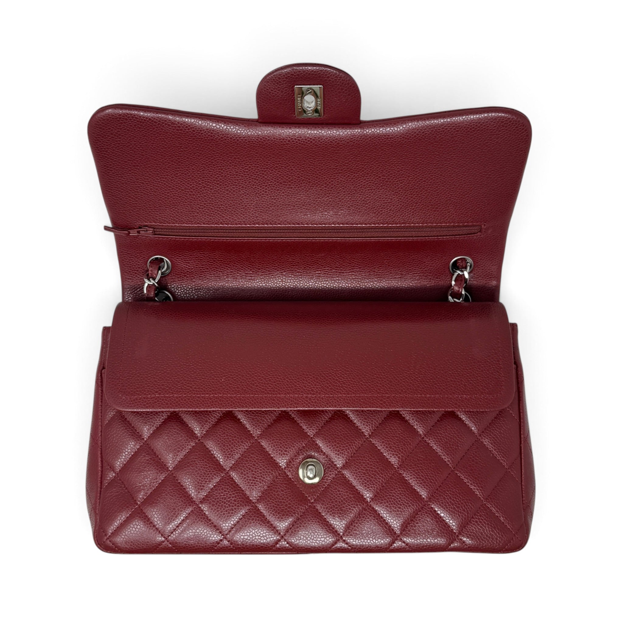 Chanel Red Caviar Jumbo Classic Flap