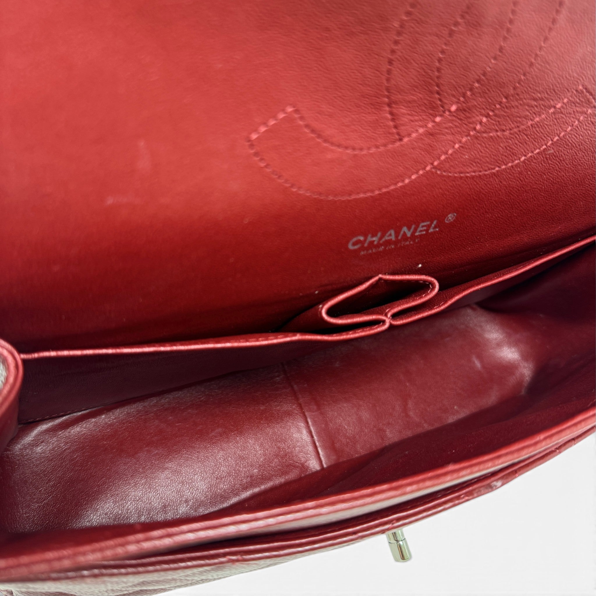 Chanel Red Caviar Jumbo Classic Flap