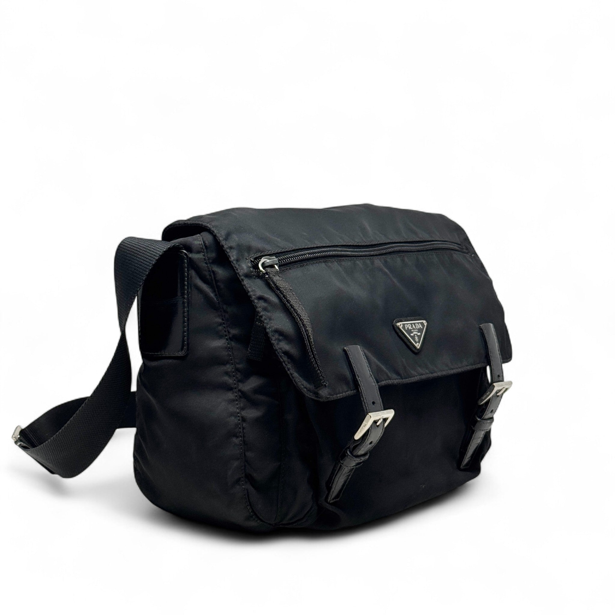 Prada Black Nylon Tessuto Messenger
