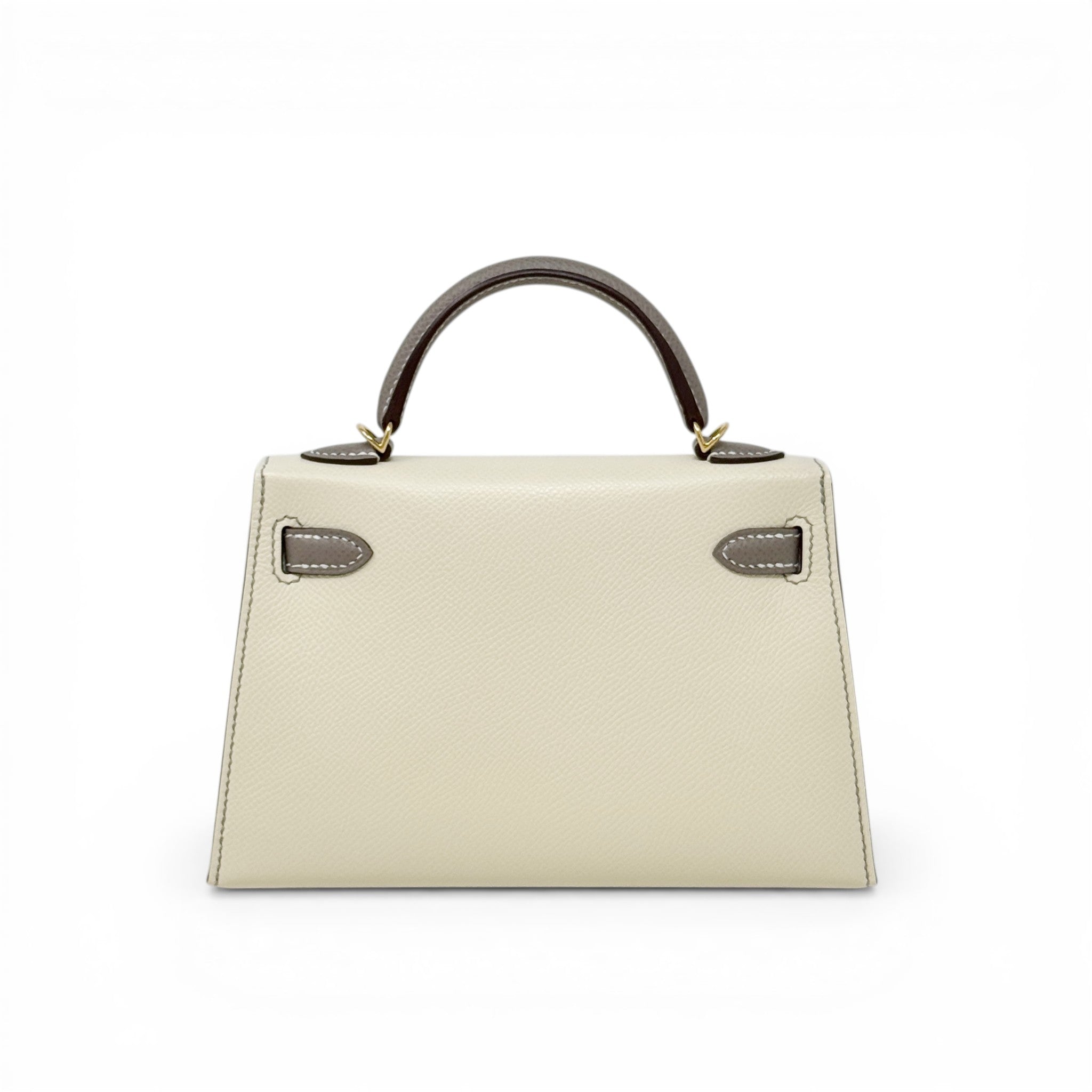 Hermes Nata/Gris Ashphlat Epsom Mini Kelly
