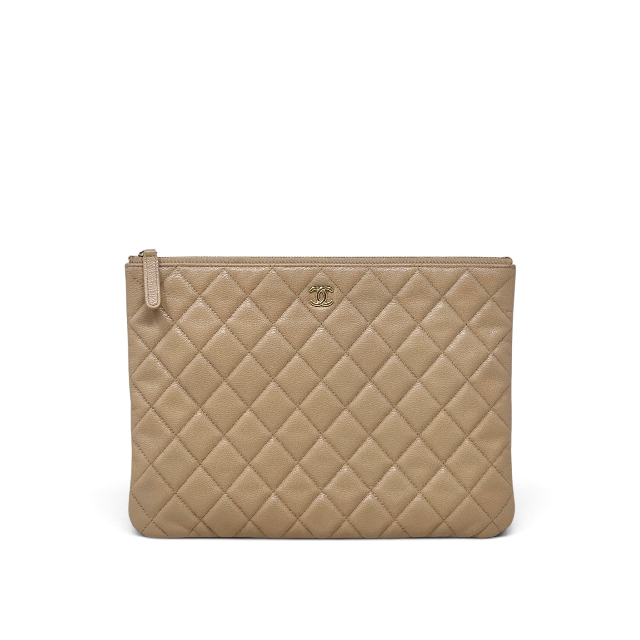 Chanel Beige Small O-case Pouch