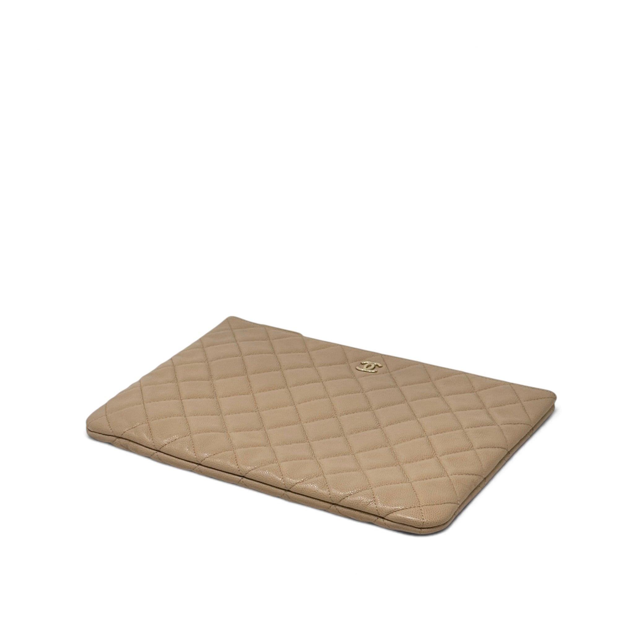 Chanel Beige Small O-case Pouch