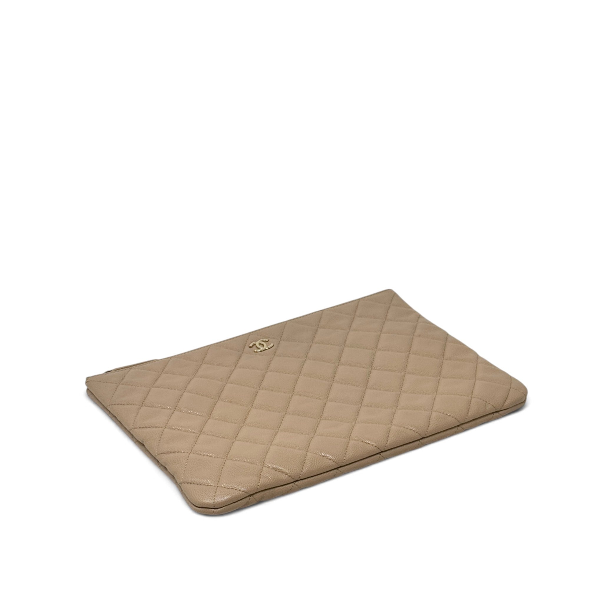 Chanel Beige Small O-case Pouch