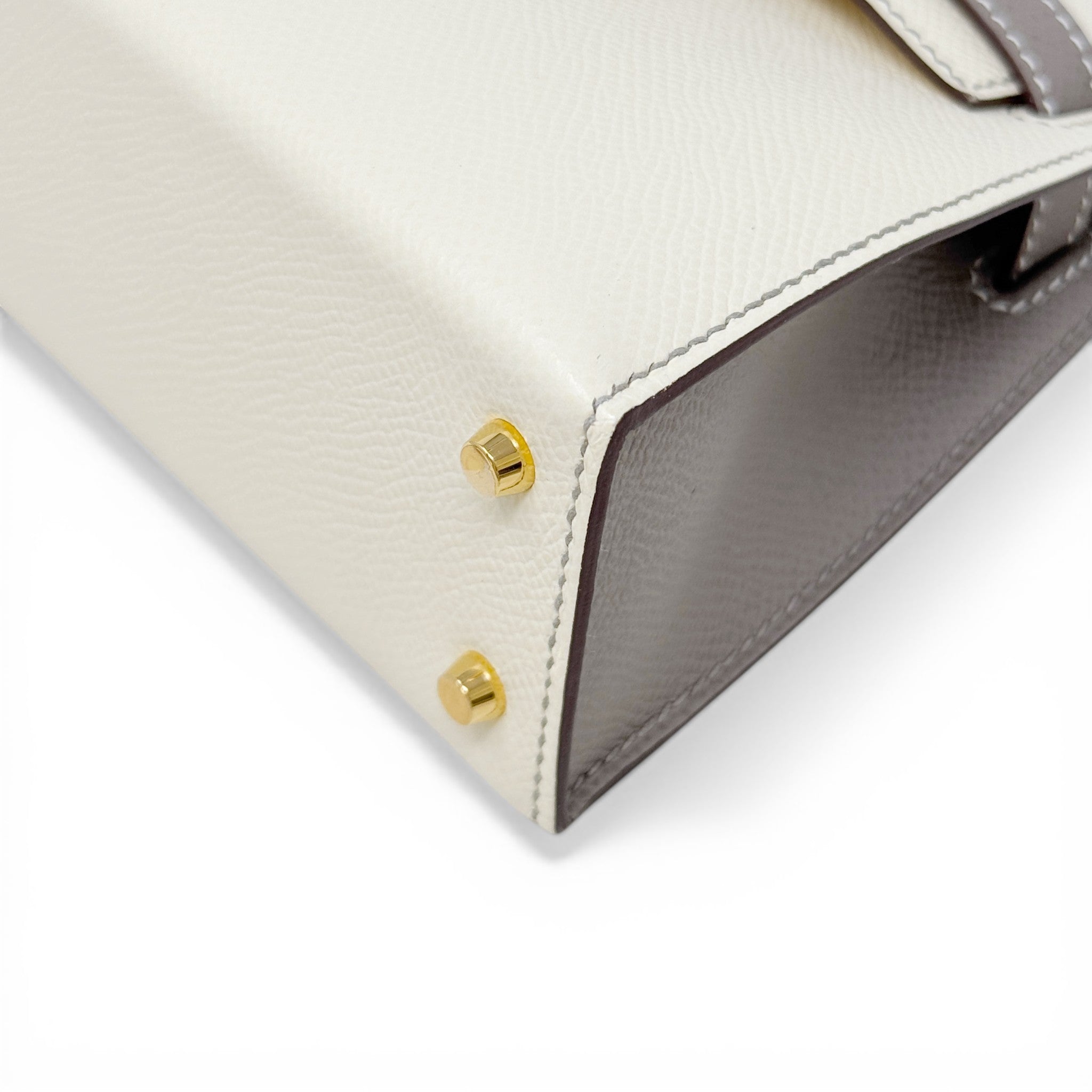 Hermes Nata/Gris Ashphlat Epsom Mini Kelly