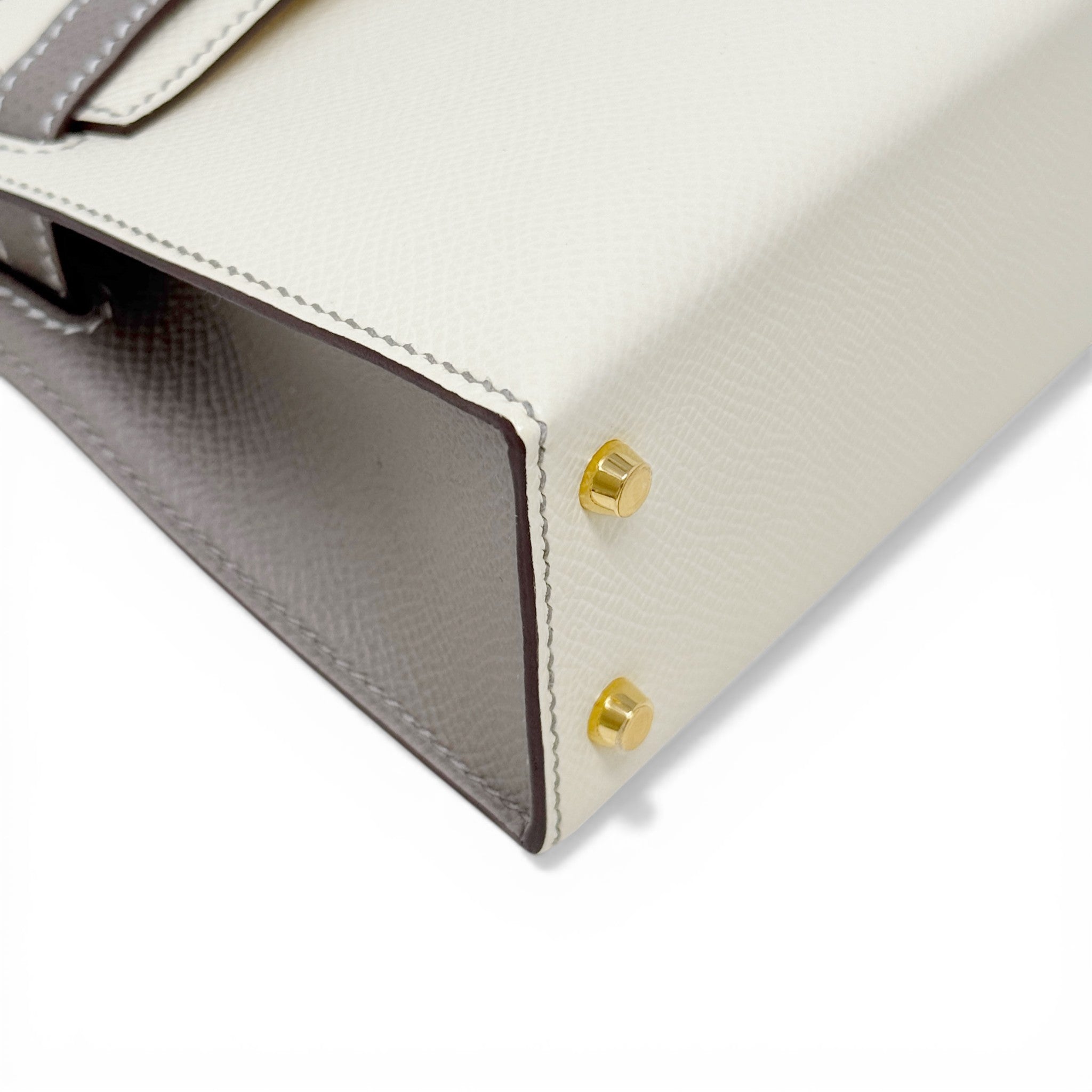 Hermes Nata/Gris Ashphlat Epsom Mini Kelly