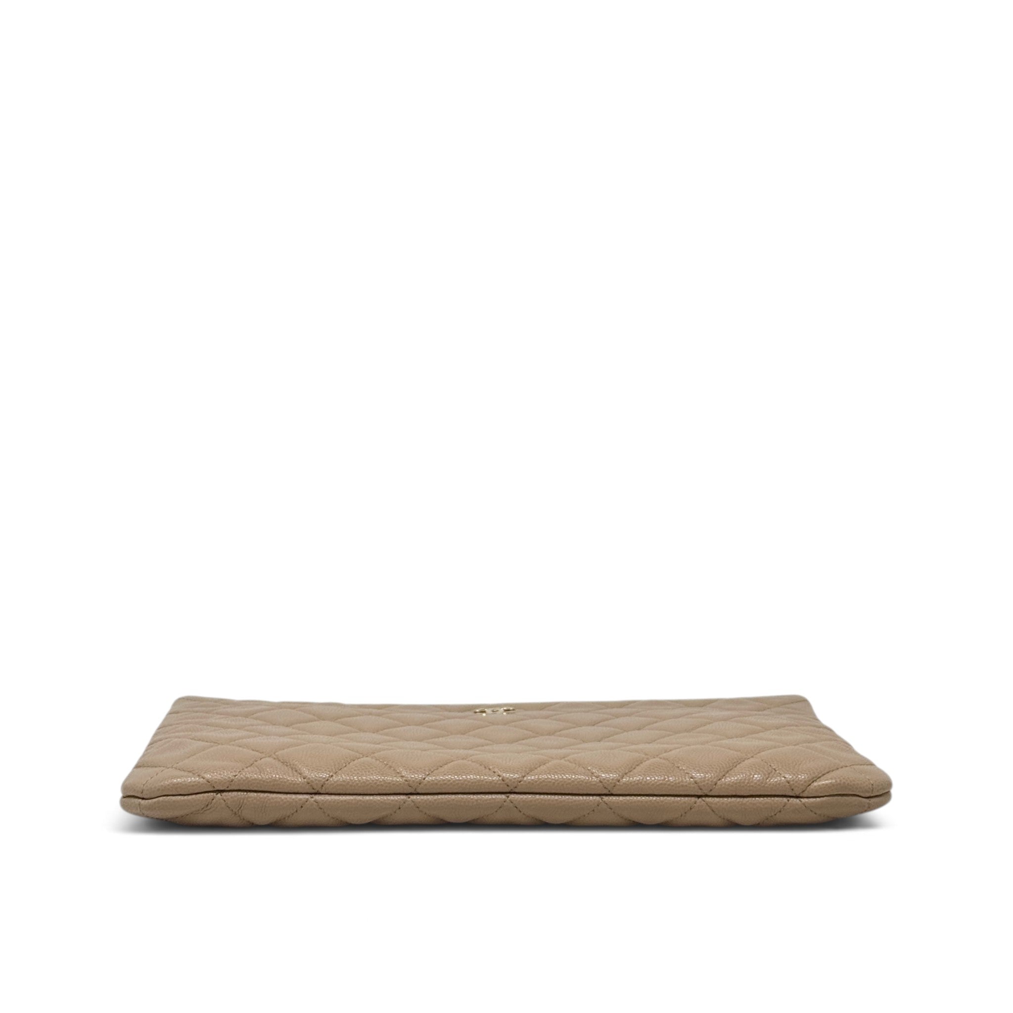 Chanel Beige Small O-case Pouch