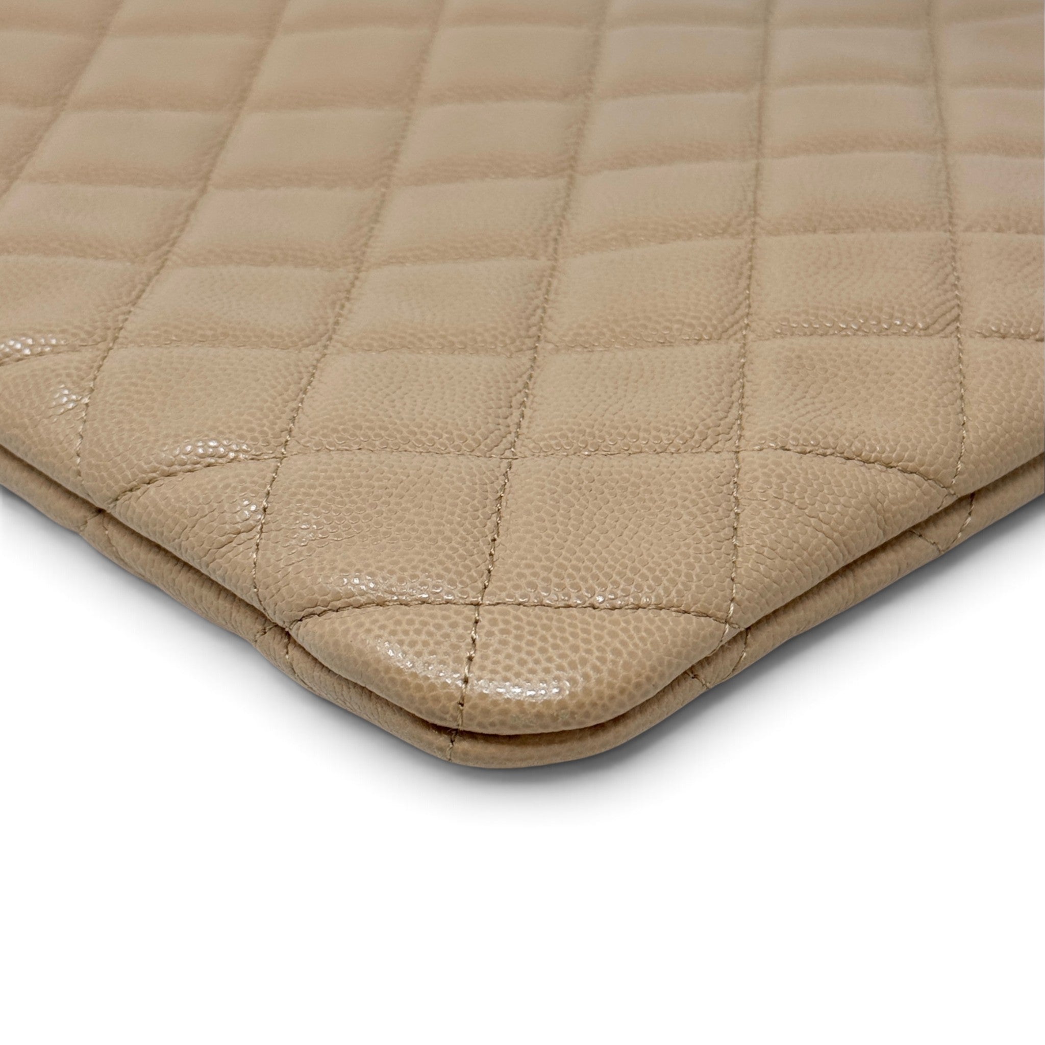Chanel Beige Small O-case Pouch