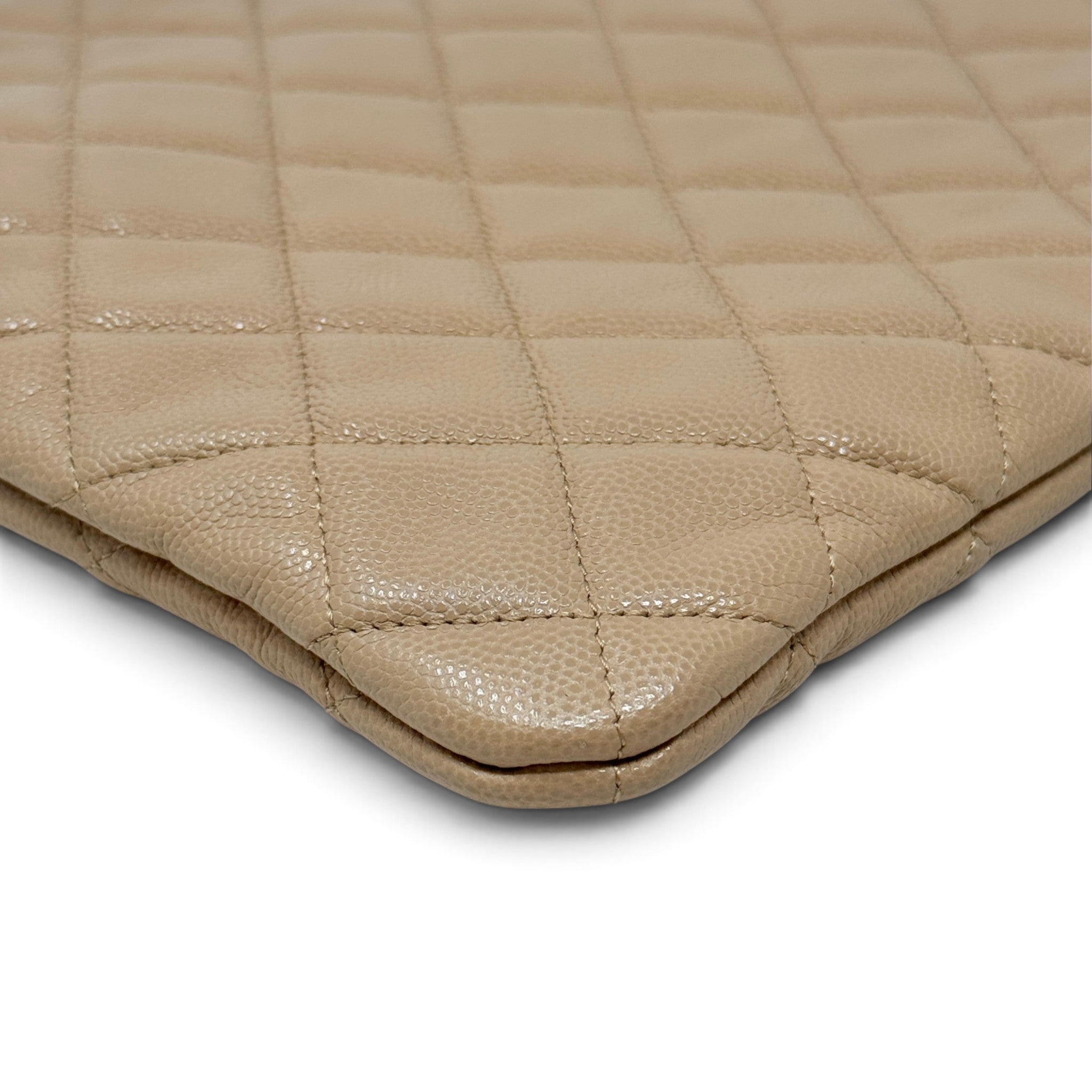 Chanel Beige Small O-case Pouch