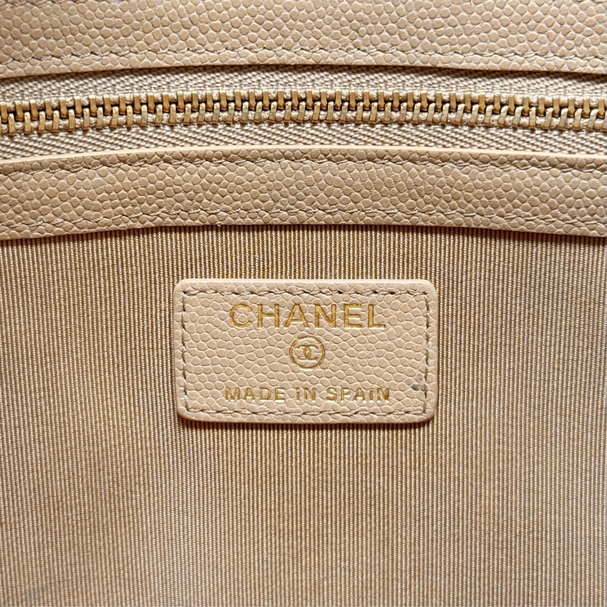 Chanel Beige Small O-case Pouch