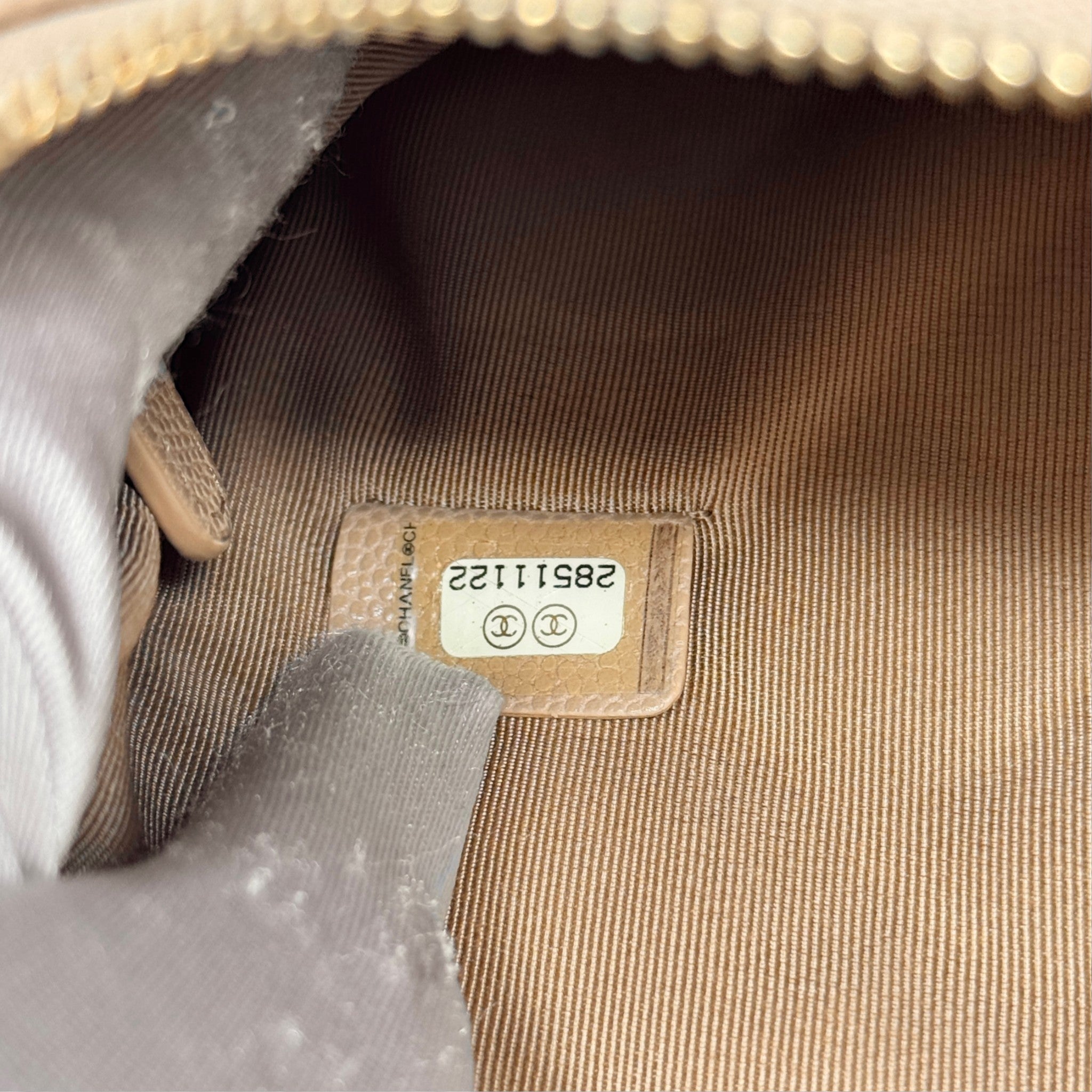 Chanel Beige Small O-case Pouch