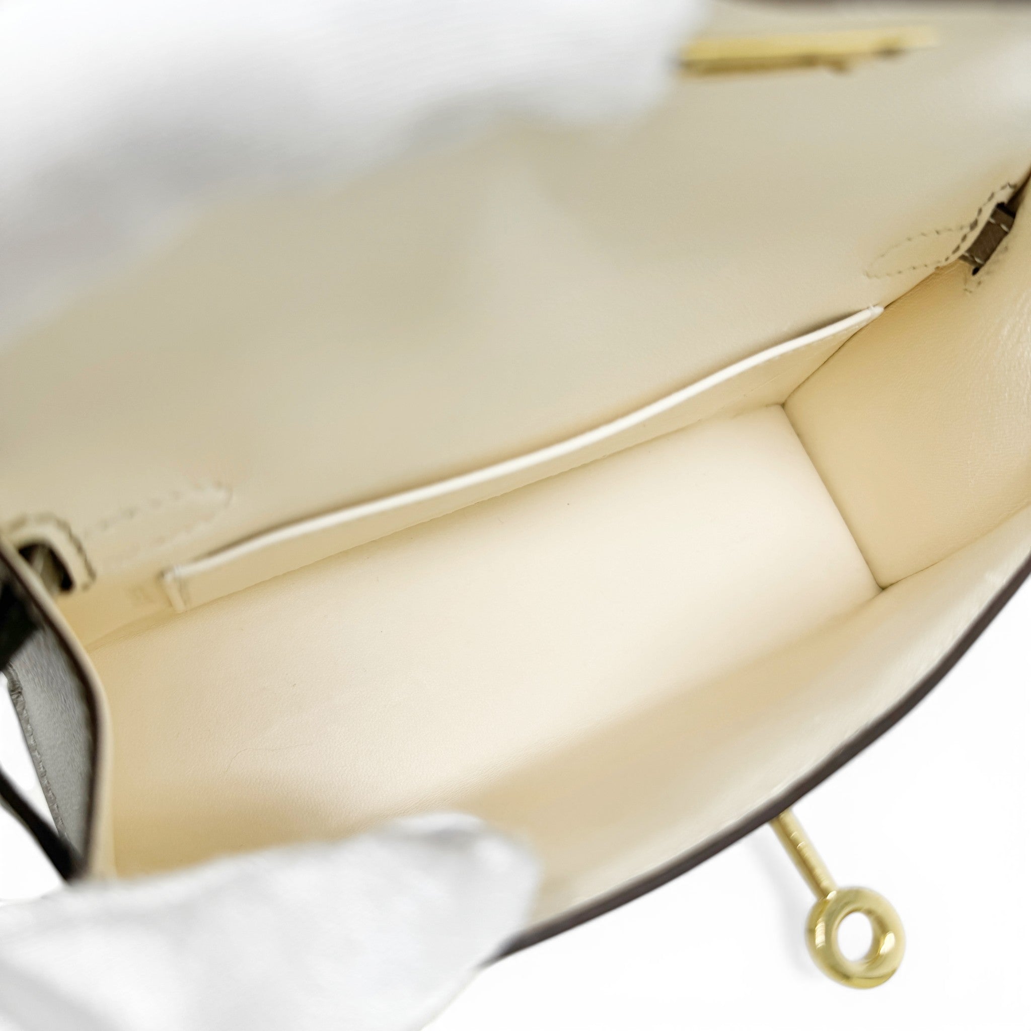 Hermes Nata/Gris Ashphlat Epsom Mini Kelly