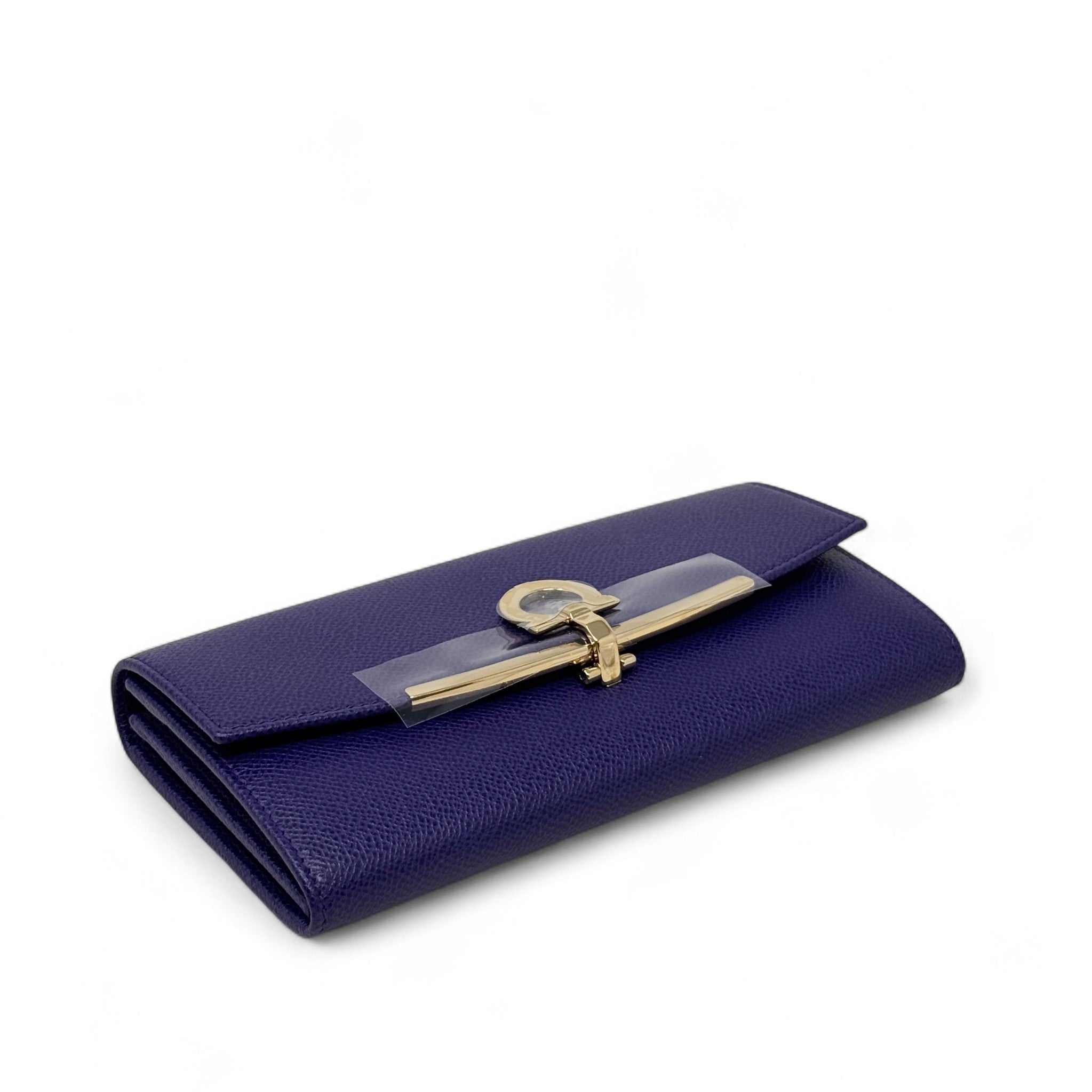 Ferragamo Purple Gancini Continental Wallet