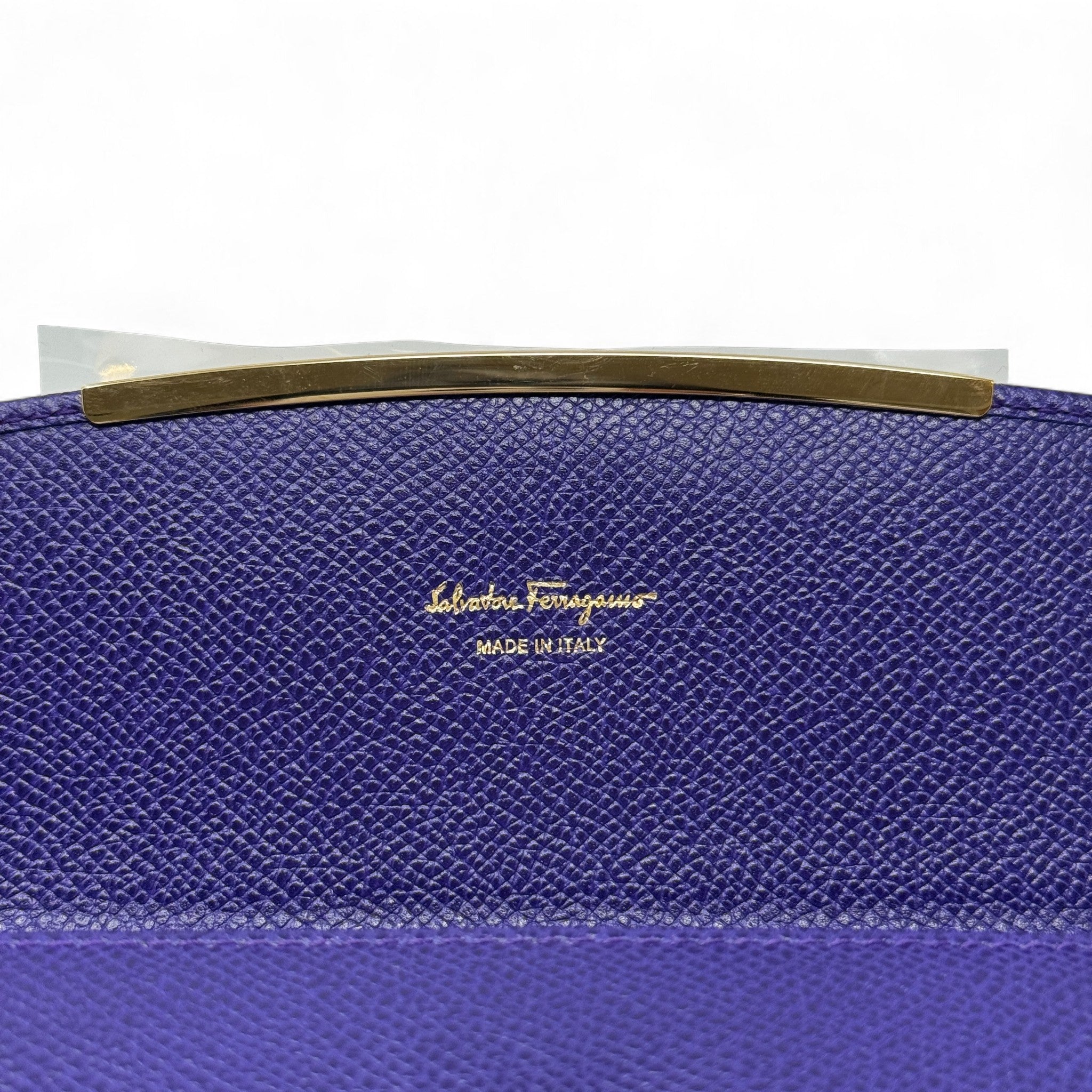 Ferragamo Purple Gancini Continental Wallet