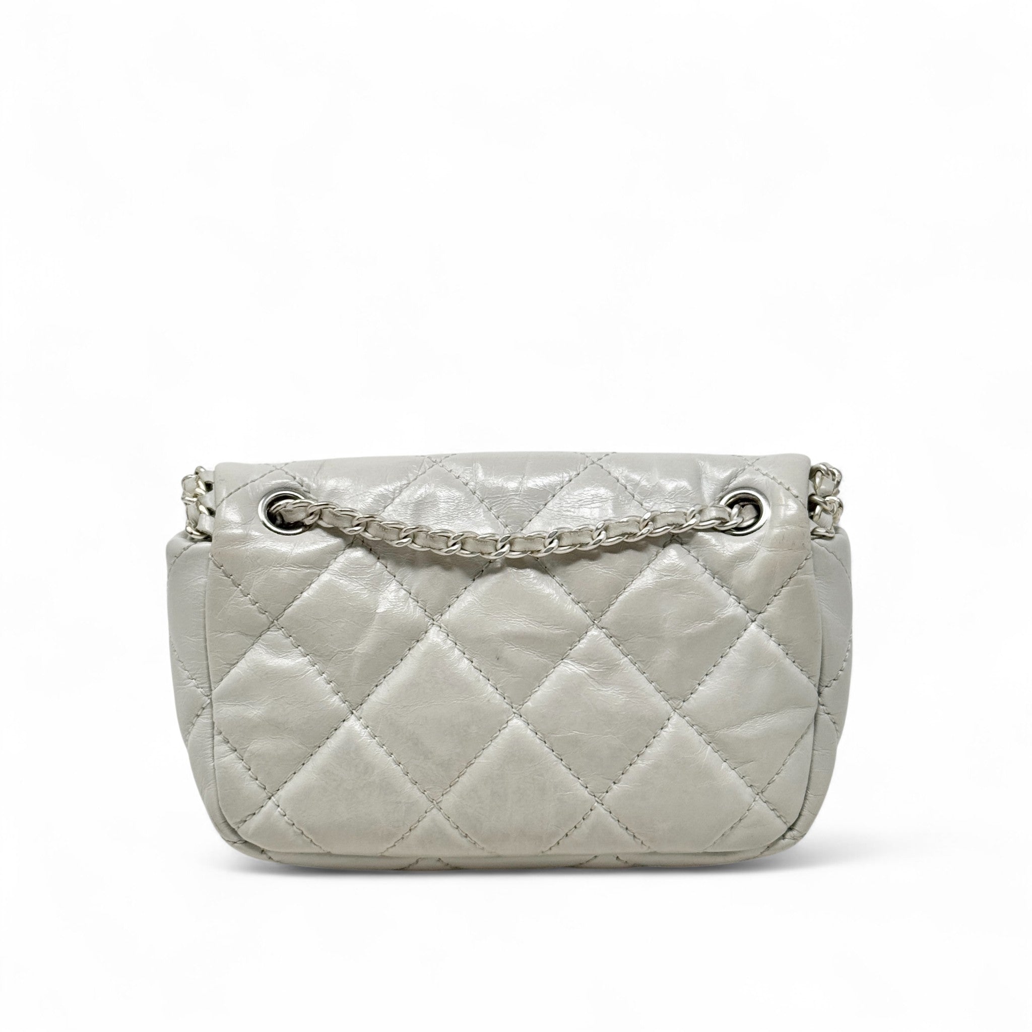 Chanel Grey Mini Chain Me Flap