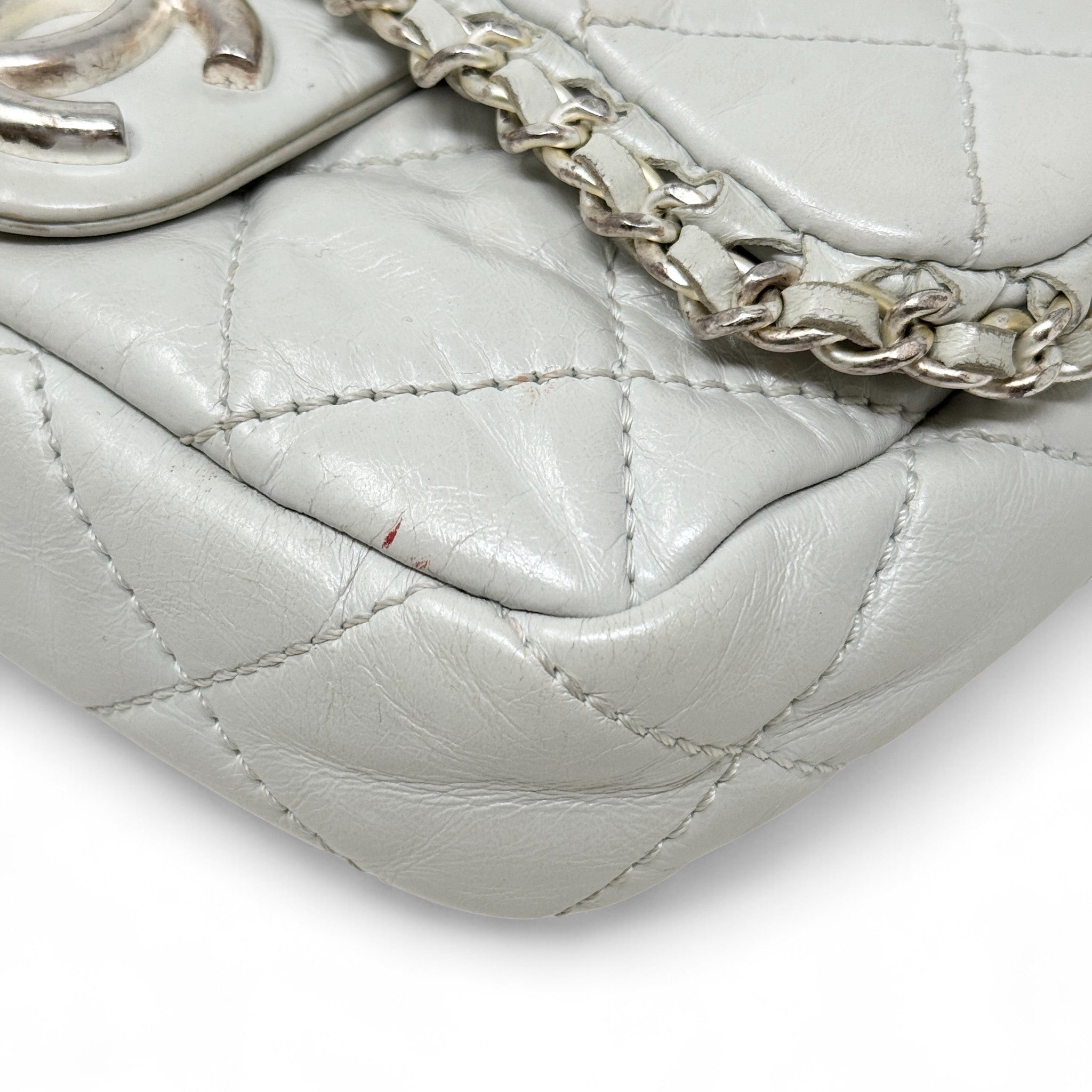 Chanel Grey Mini Chain Me Flap