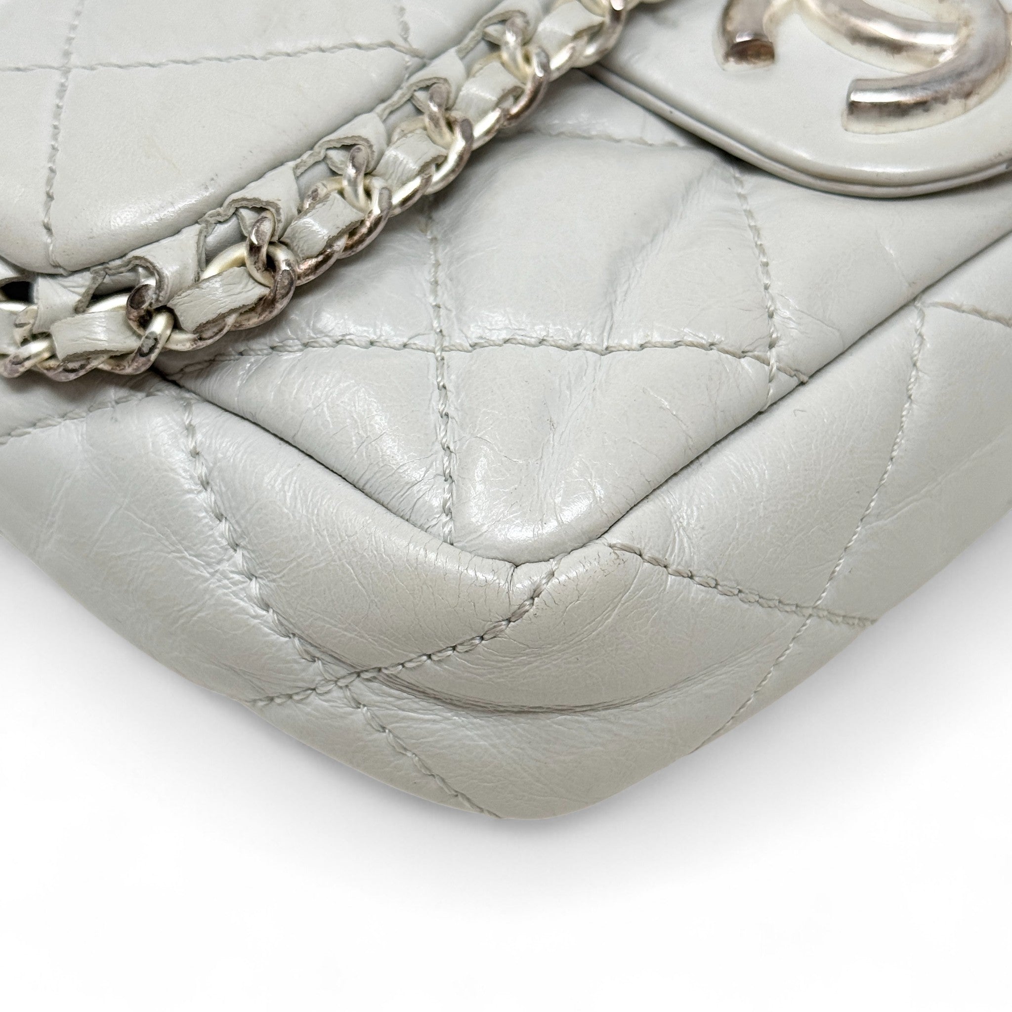Chanel Grey Mini Chain Me Flap