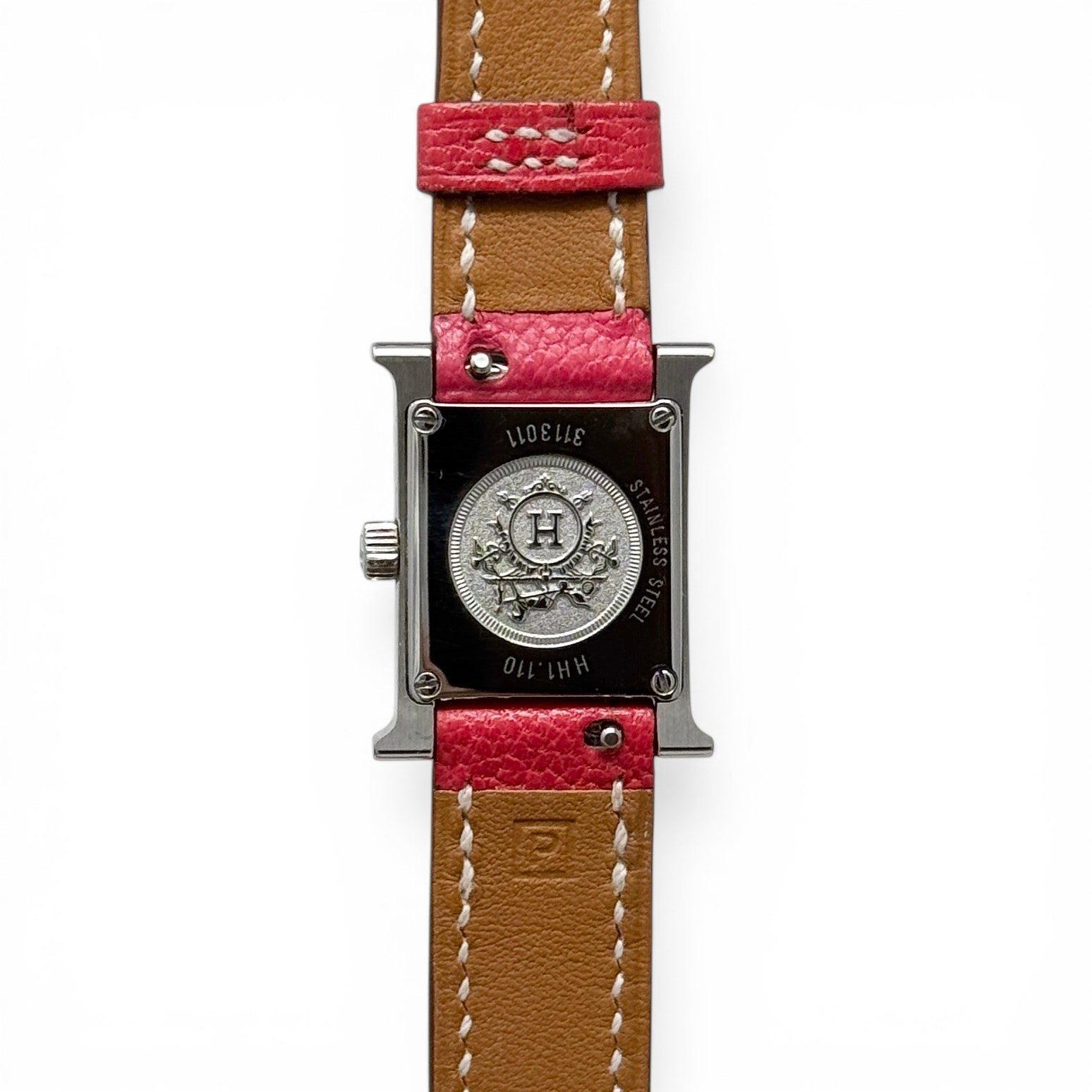 Hermes Rouge Casaque Heure H Watch Mini