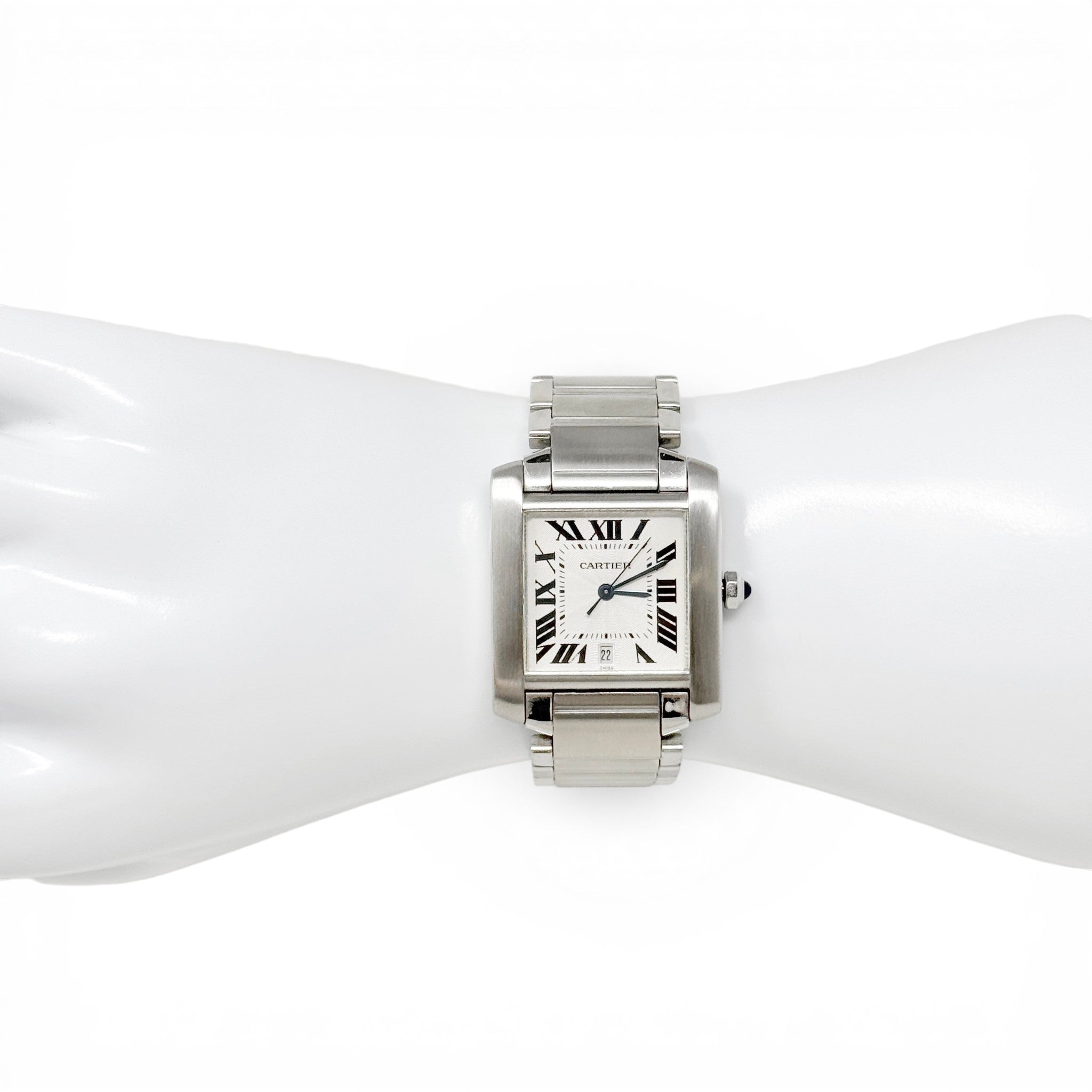 Cartier Stainless Steel Tank Francaise Watch 27mm