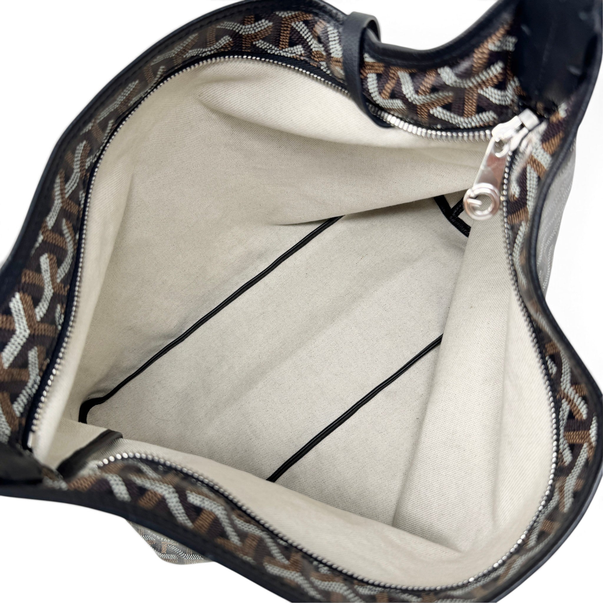 Goyard Black Goyardine Boheme Hobo Bag