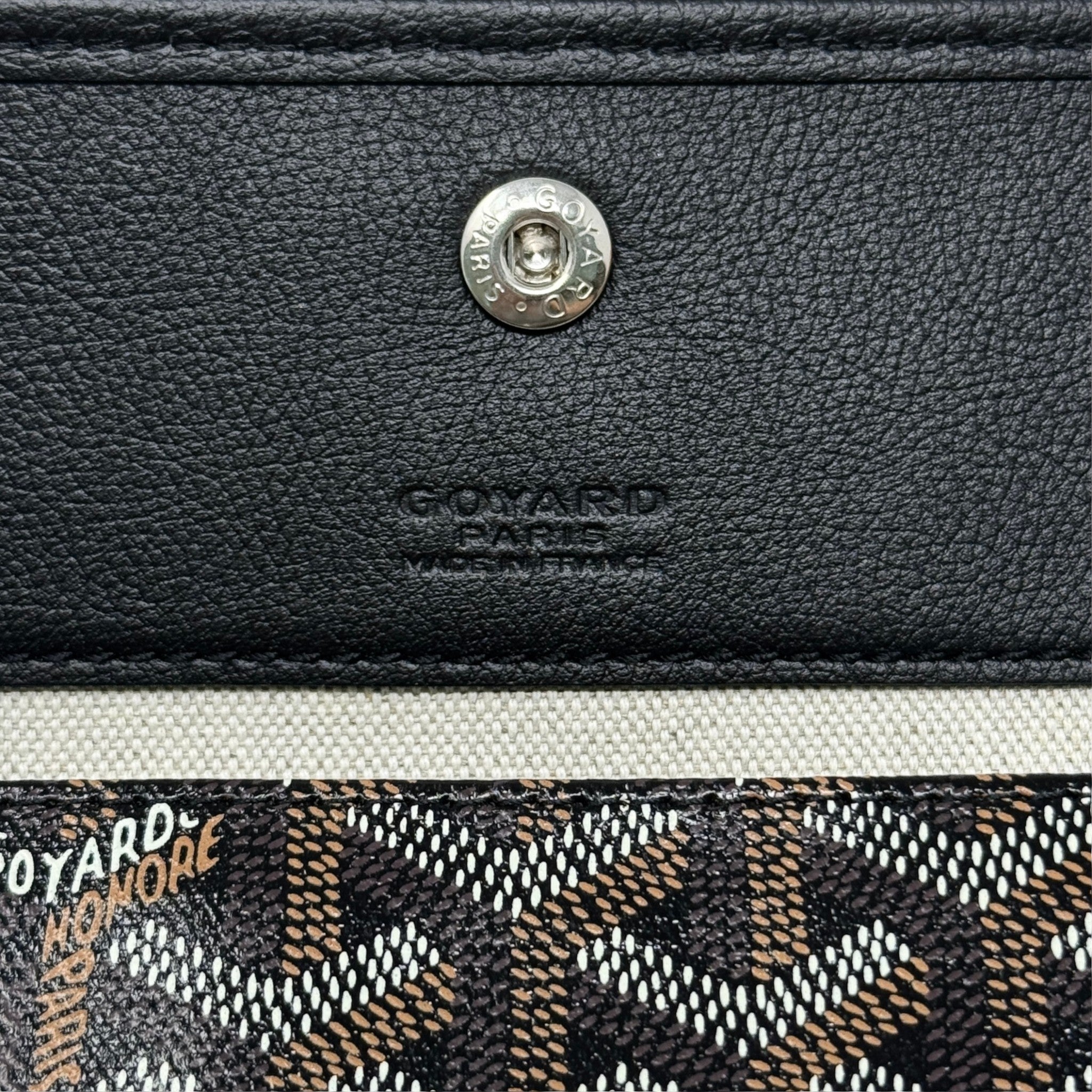Goyard Black Goyardine Boheme Hobo Bag