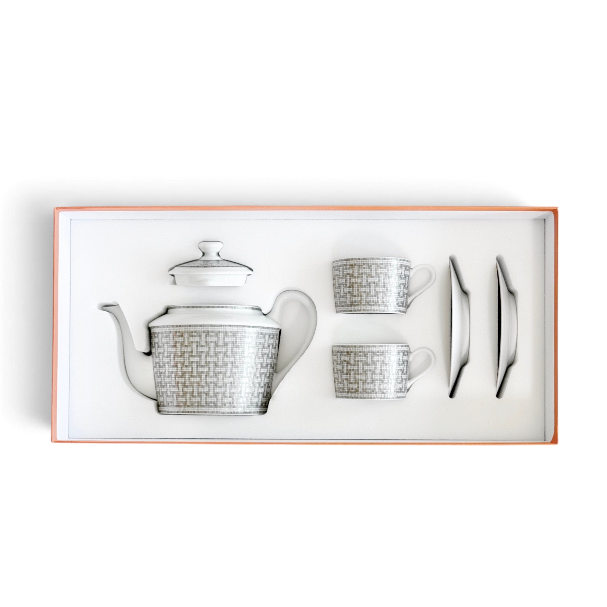 Hermes Mosaique au 24 Platinum Tea Set