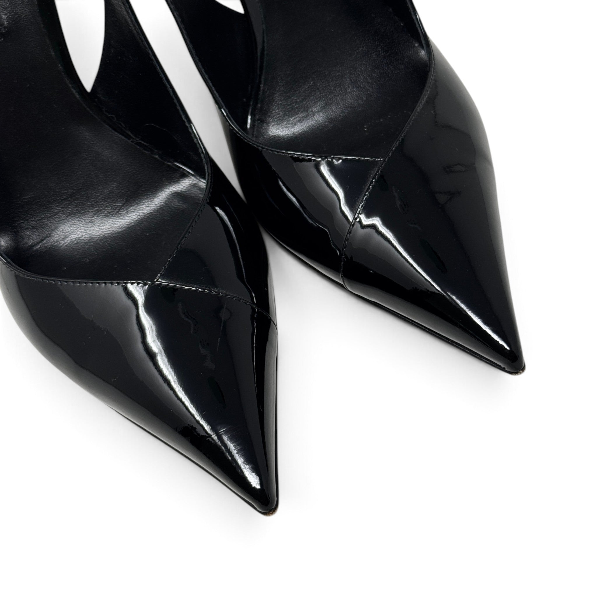 Versace Black Safety Pin Pumps 39